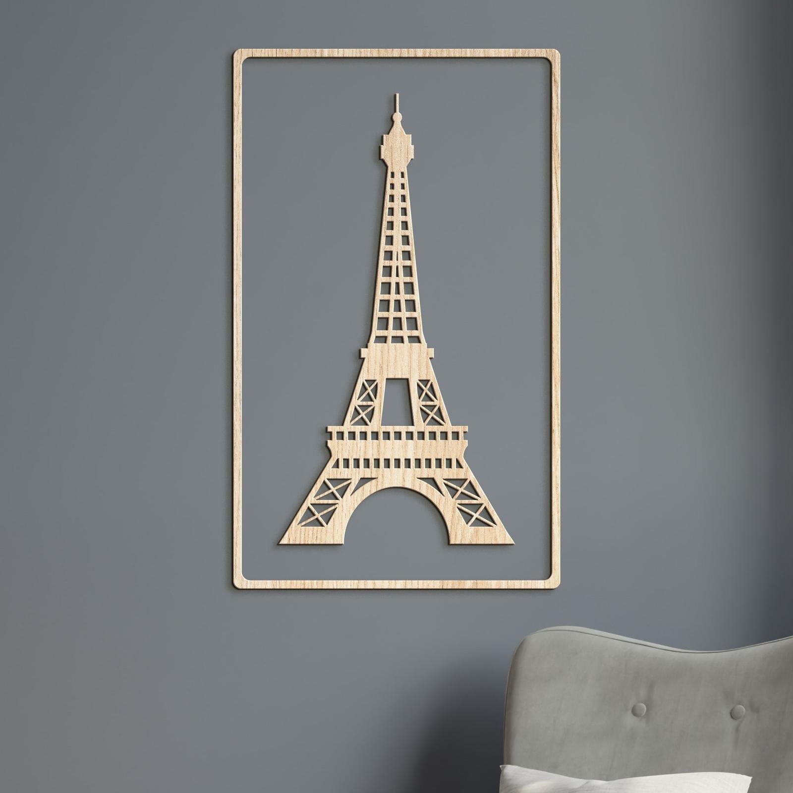 Drevený obraz Eiffelova veža-DREVTEX