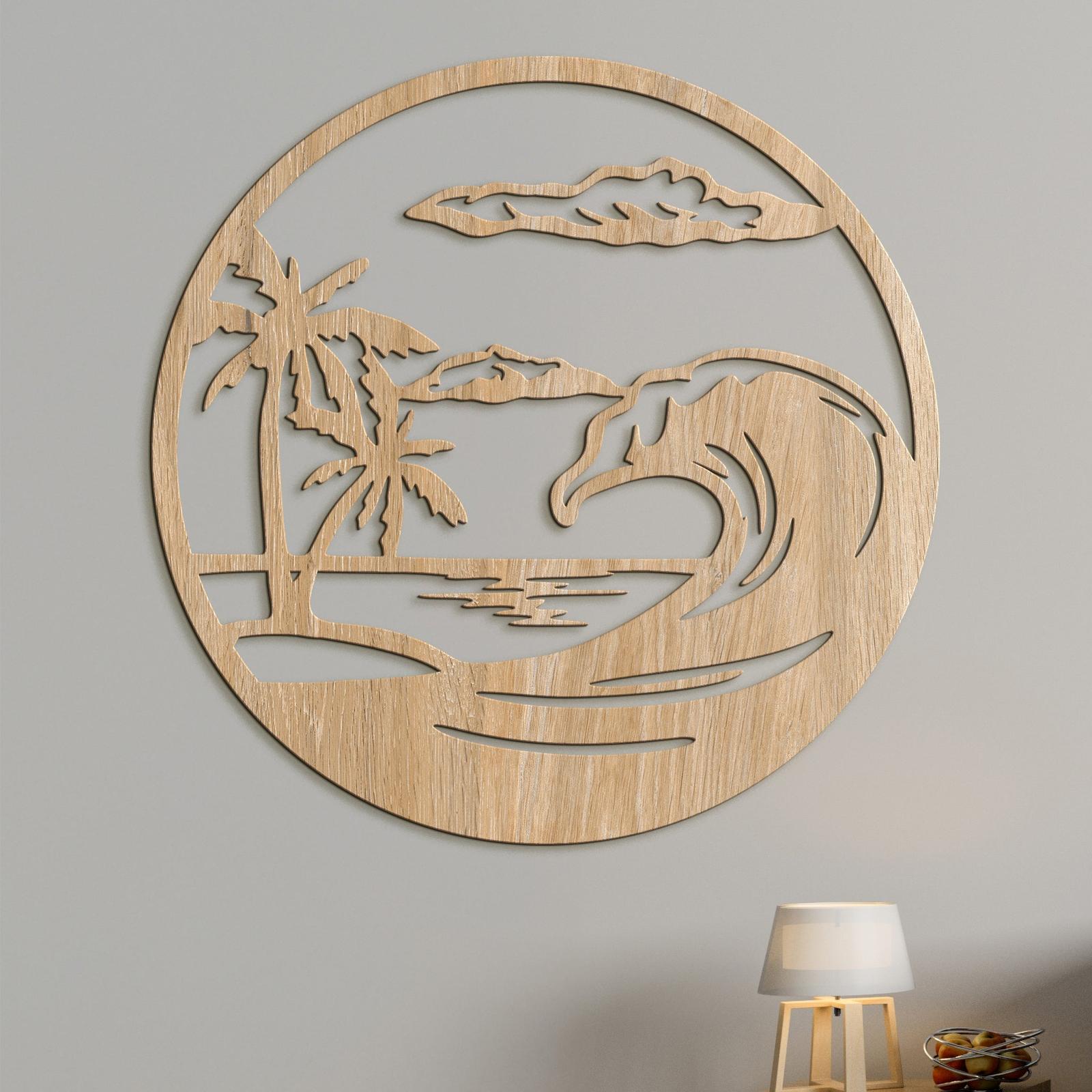 Drevený obraz na stenu pláž-DREVTEX