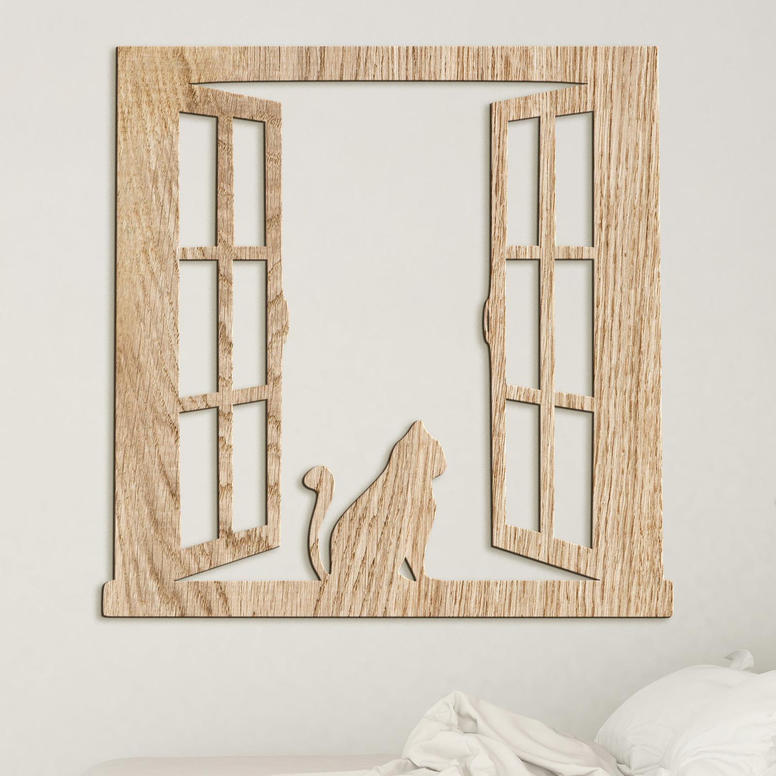 Silueta macky na okne-DREVTEX