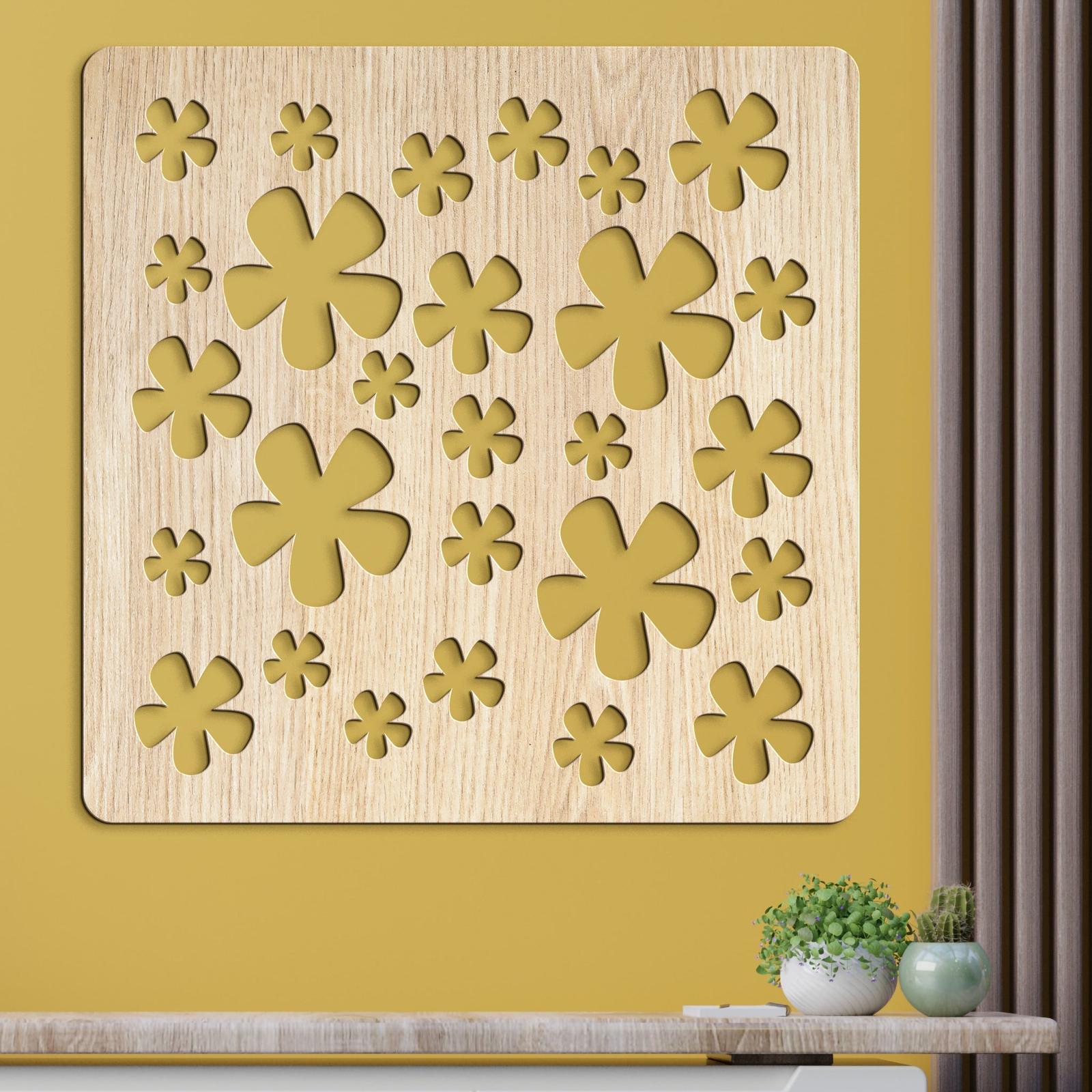 Drevená dekorácia Kvietky-DREVTEX