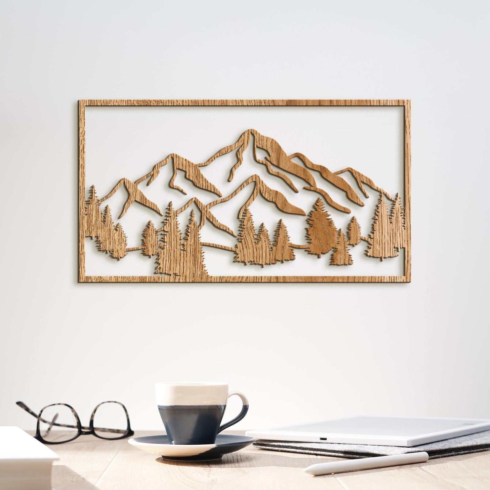 Drevený obraz Horská scenéria-DREVTEX