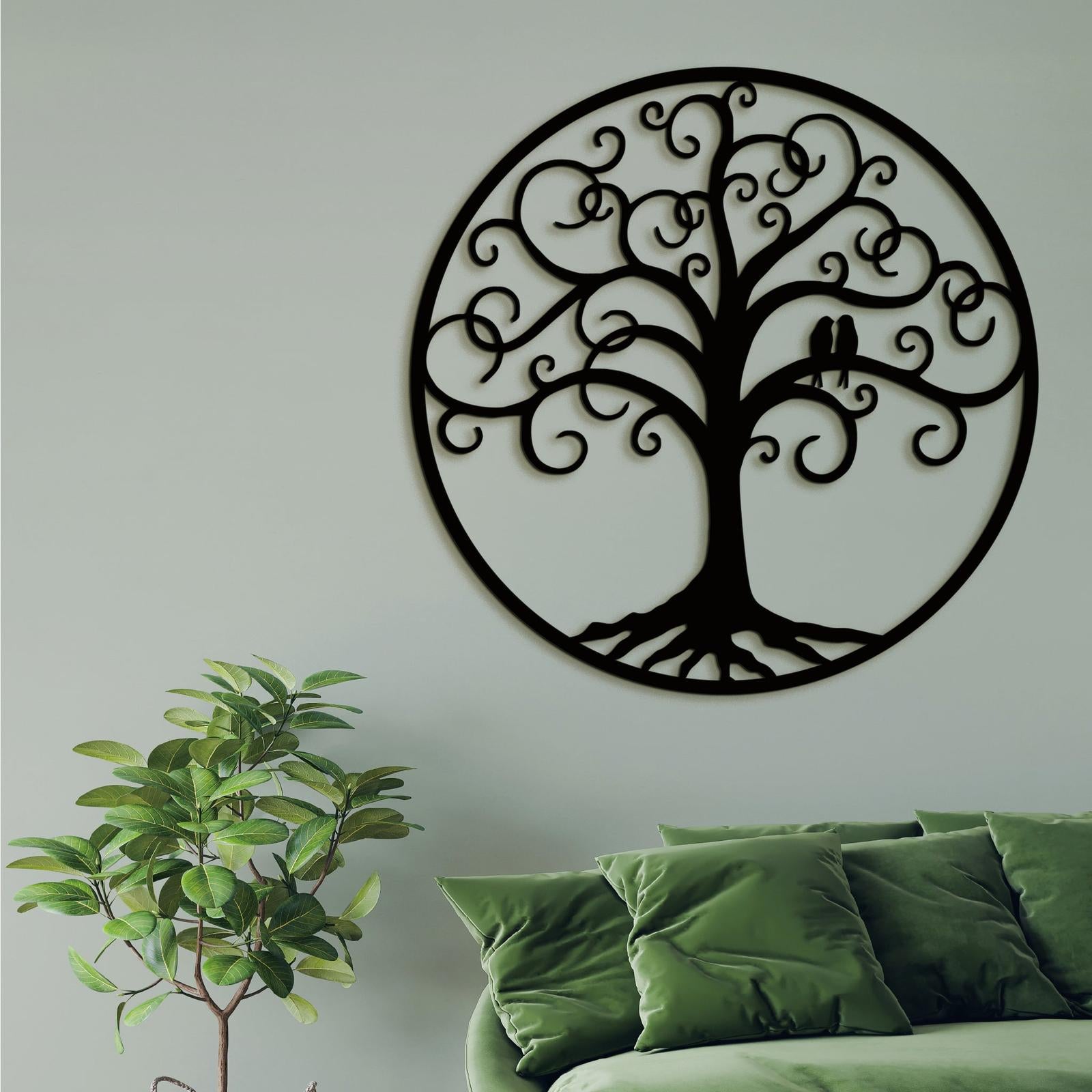 Strom života zaľúbení vtáci-DREVTEX