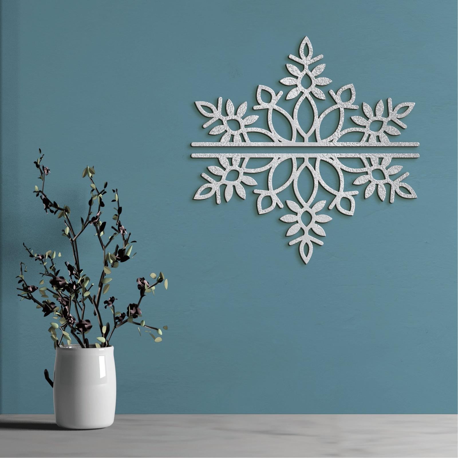 Dvojdielna drevená mandala SNOW-DREVTEX