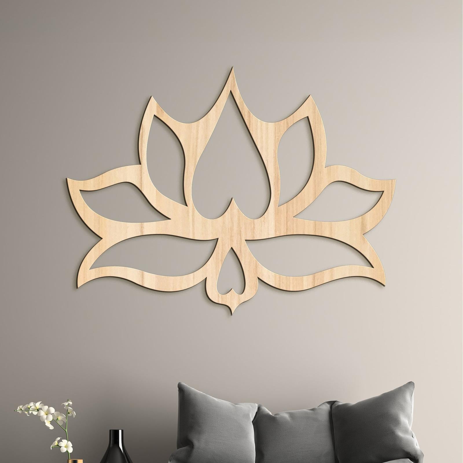 Drevený obraz na stenu Kvet LOTOS-DREVTEX