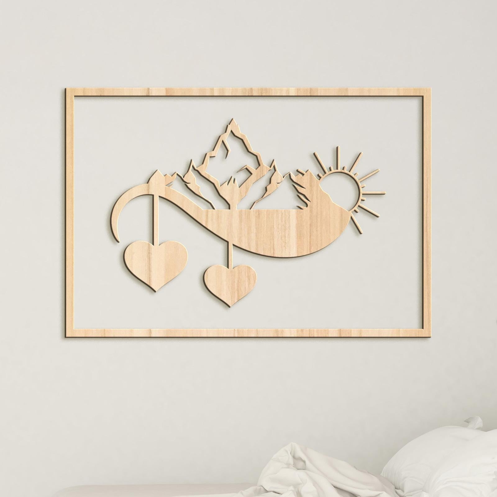 Drevený obraz na stenu Západ slnka-DREVTEX