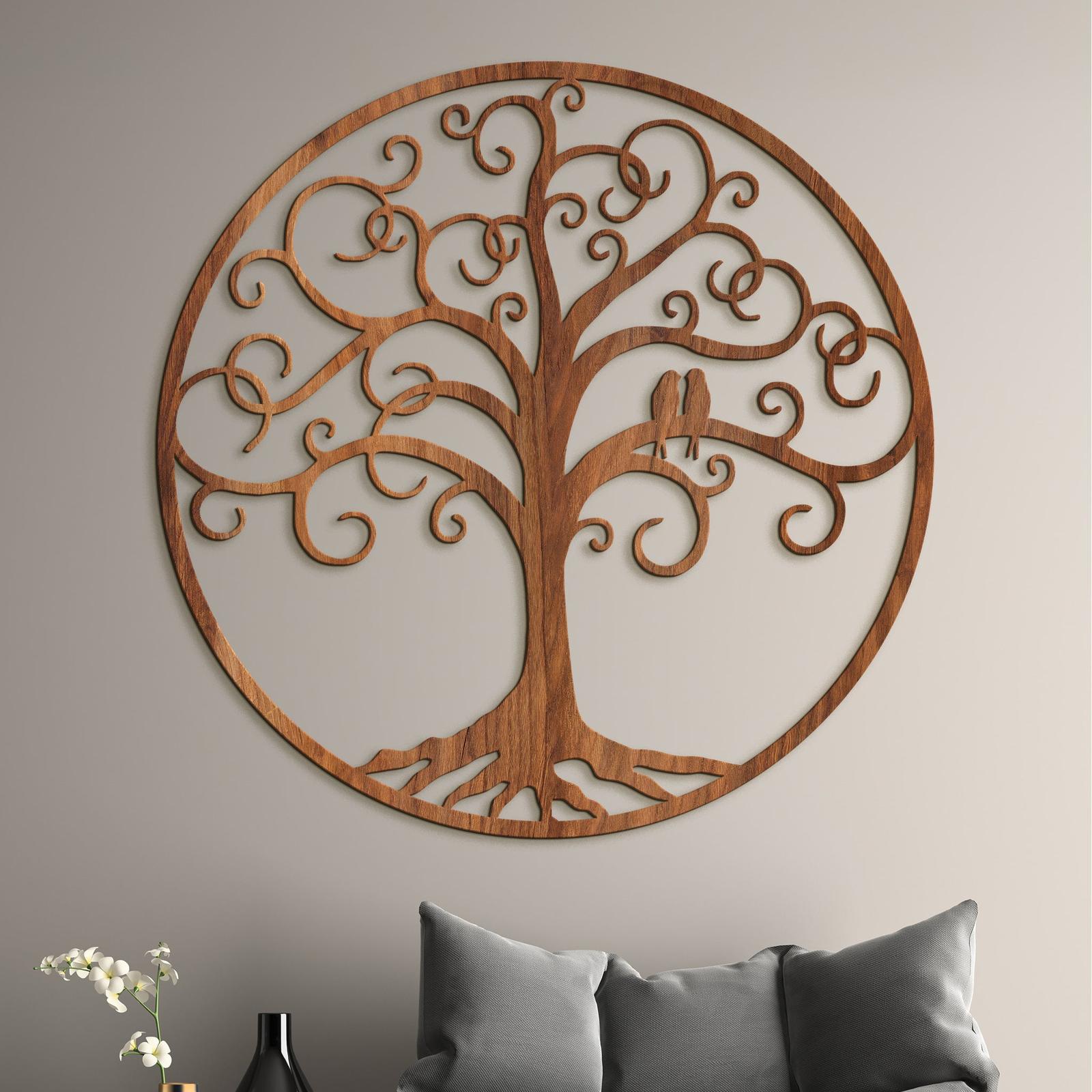 Strom života zaľúbení vtáci-DREVTEX