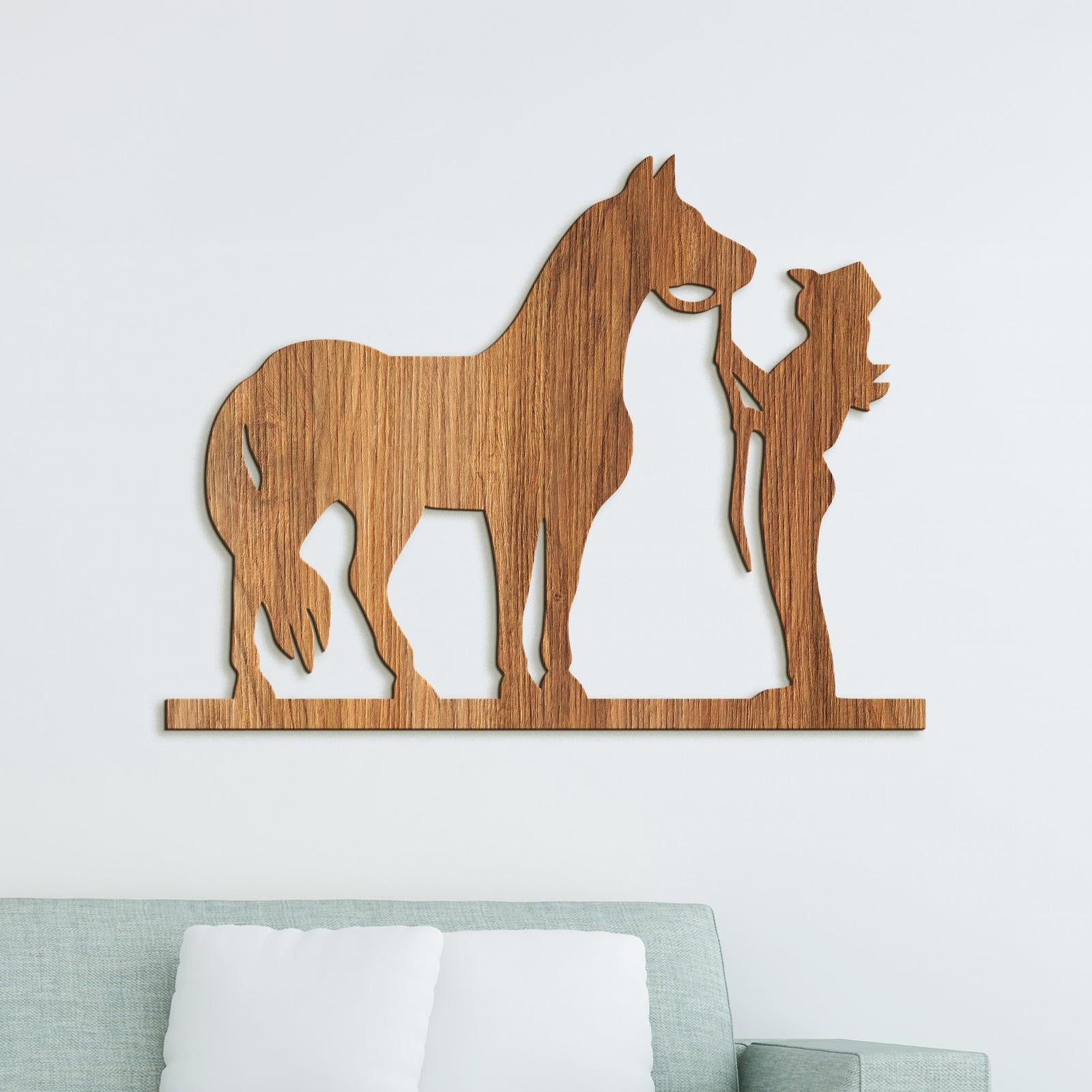 Obraz Jazdec s konom-DREVTEX