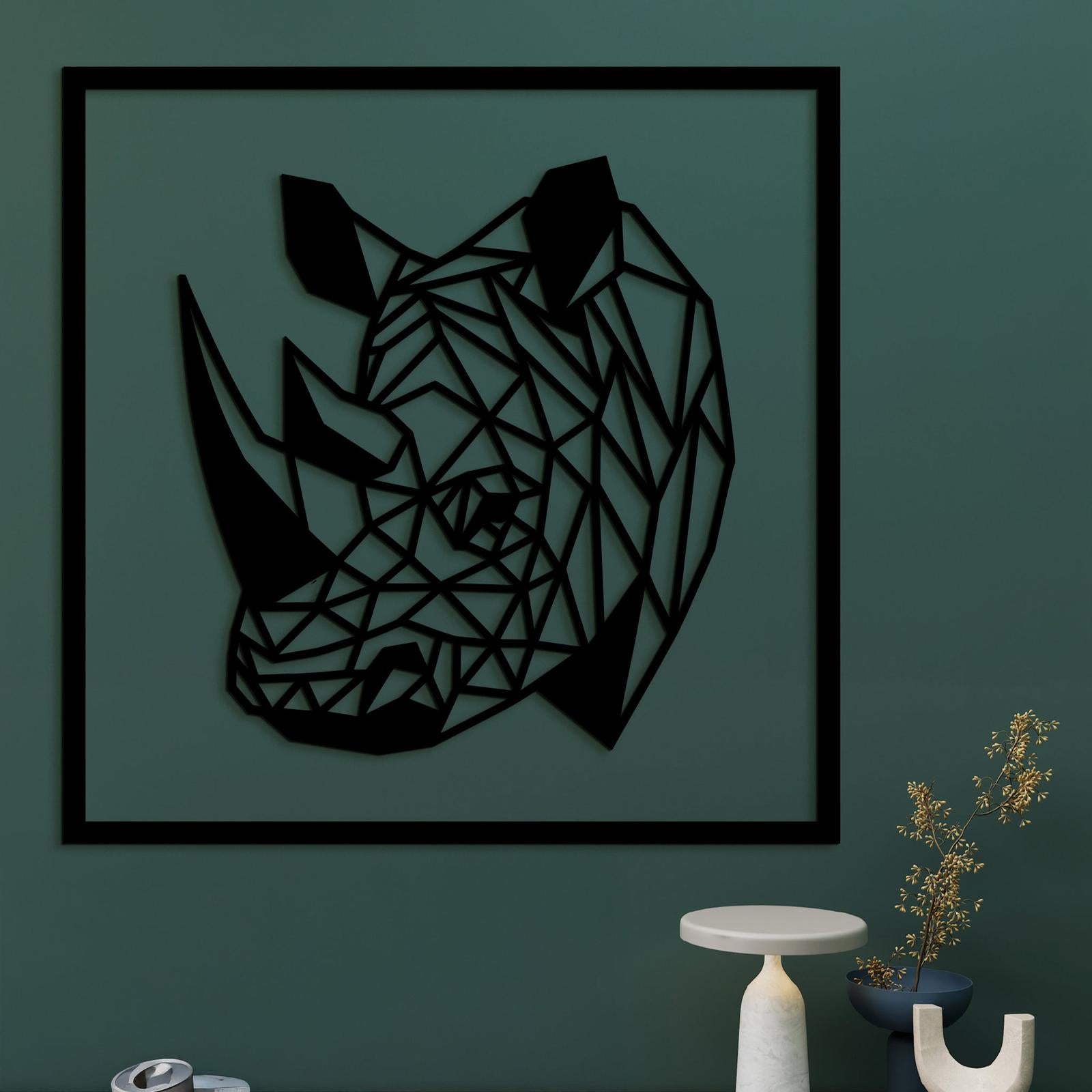 Drevený obraz Nosorožec-DREVTEX