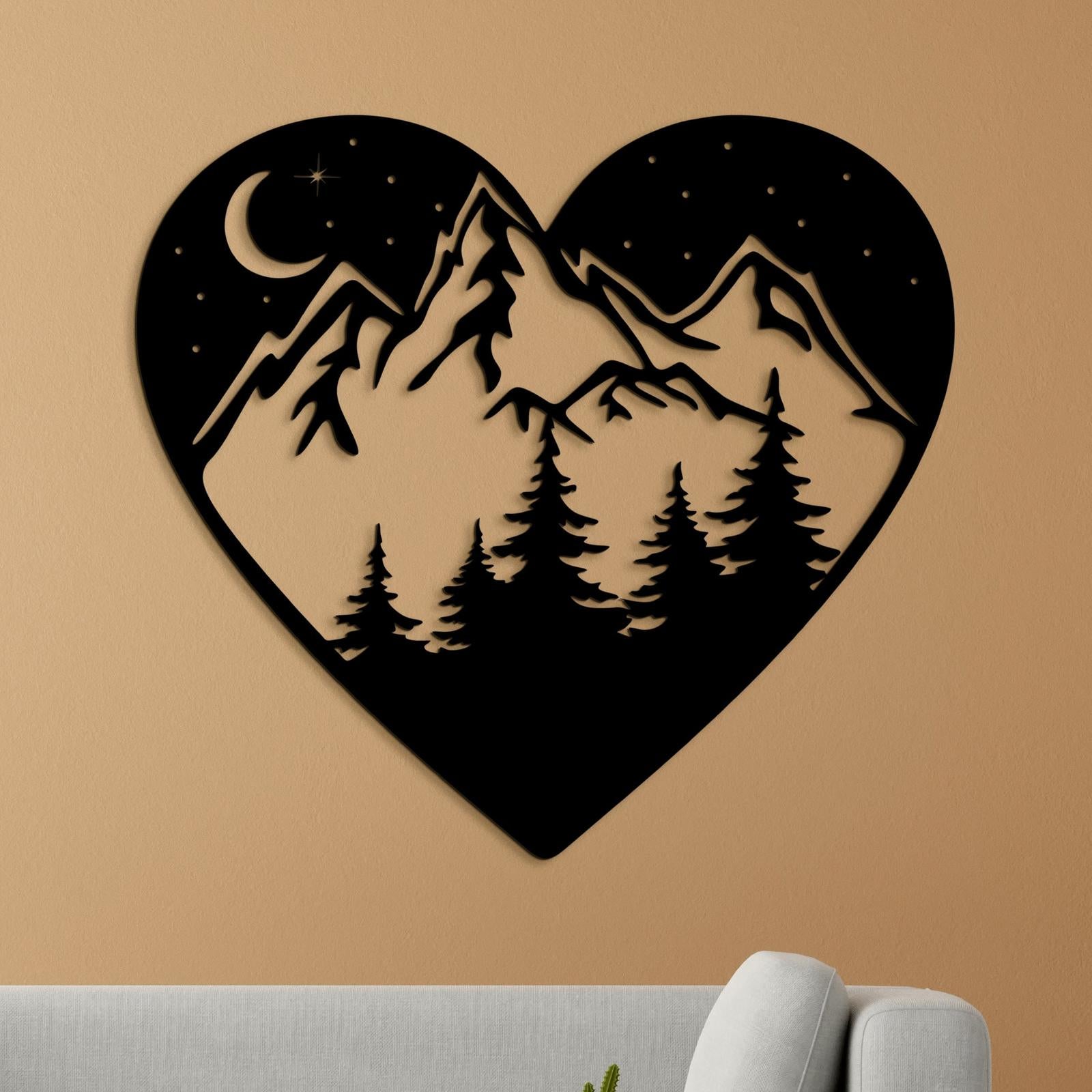 Drevený obraz na stenu Láska k horám-DREVTEX