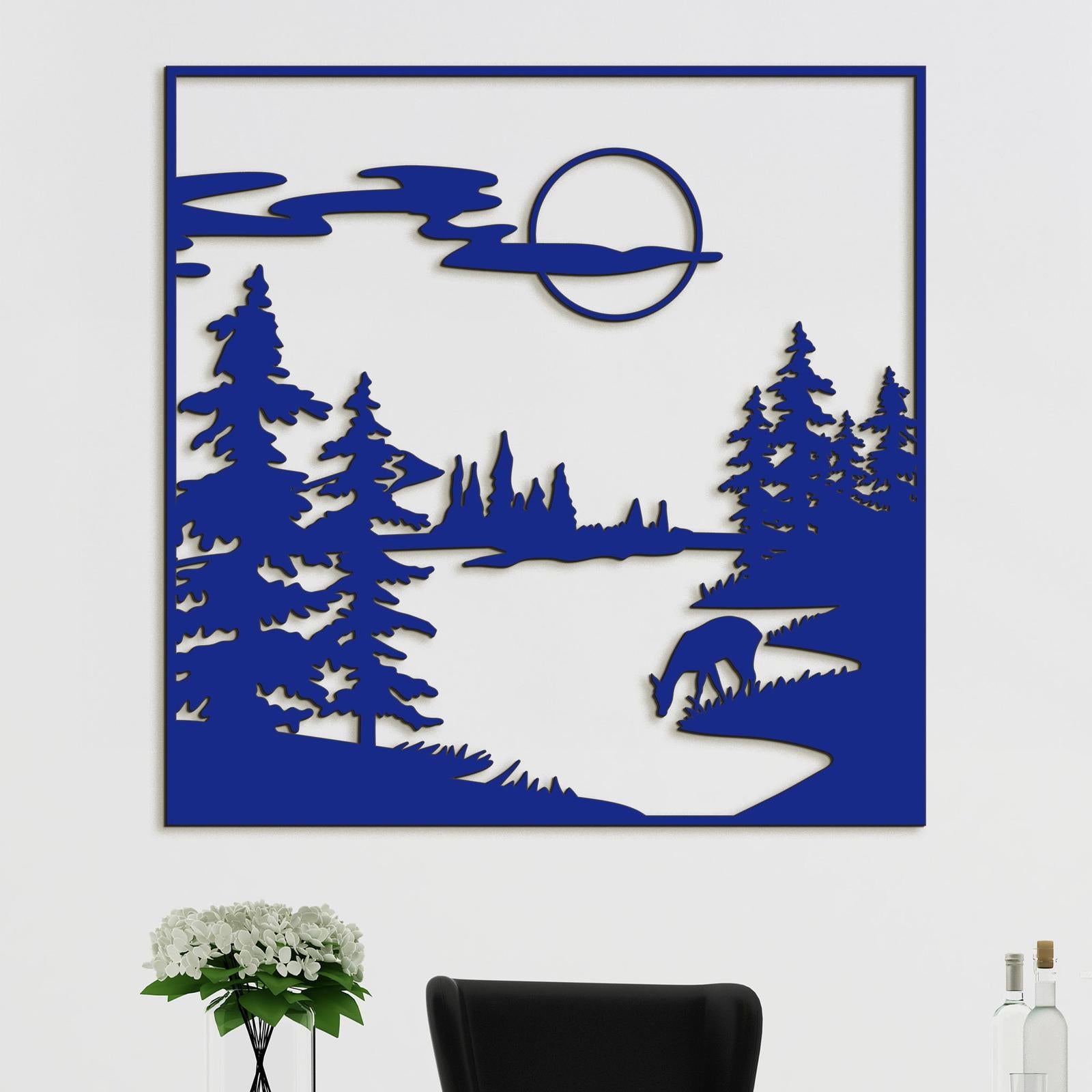 Drevený obraz Lesná čistinka-DREVTEX