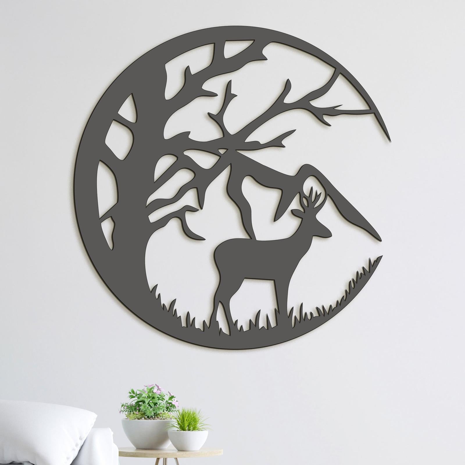 Drevená dekorácia s motívom Jeleňa-DREVTEX