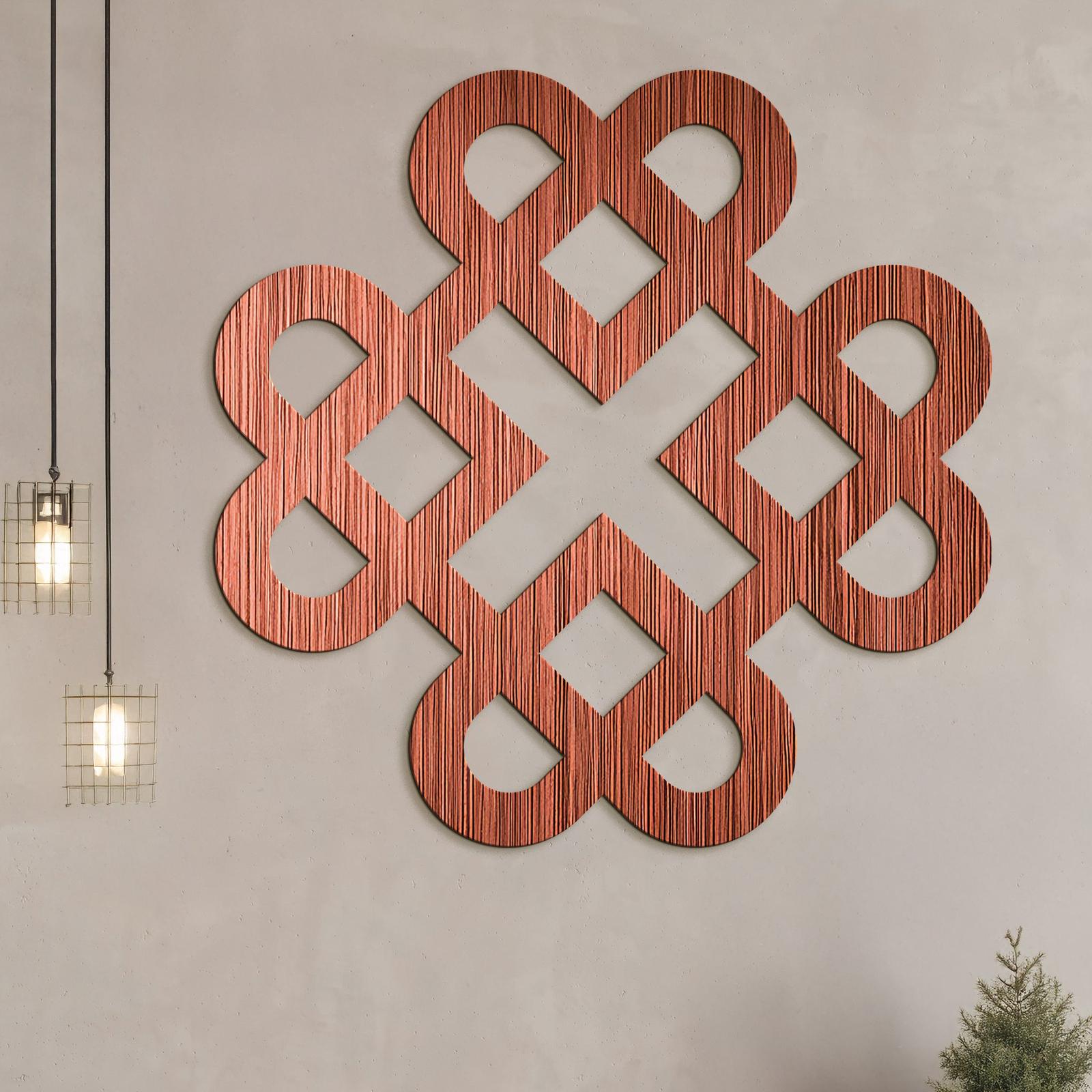 Drevená dekorácia Srdcia z keltského uzla-DREVTEX