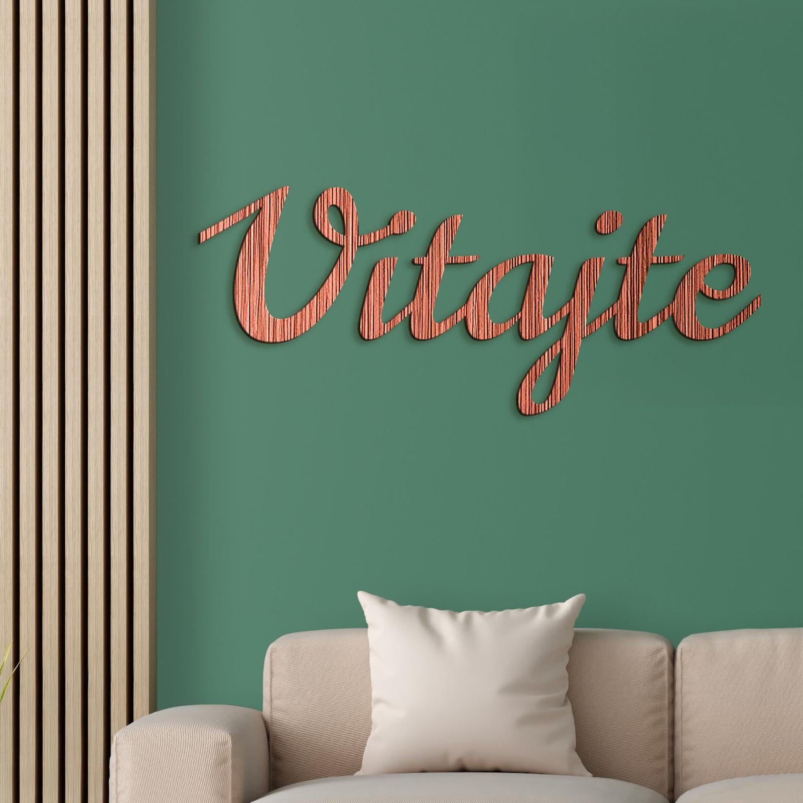 Drevený nápis na stenu Vitajte-DREVTEX