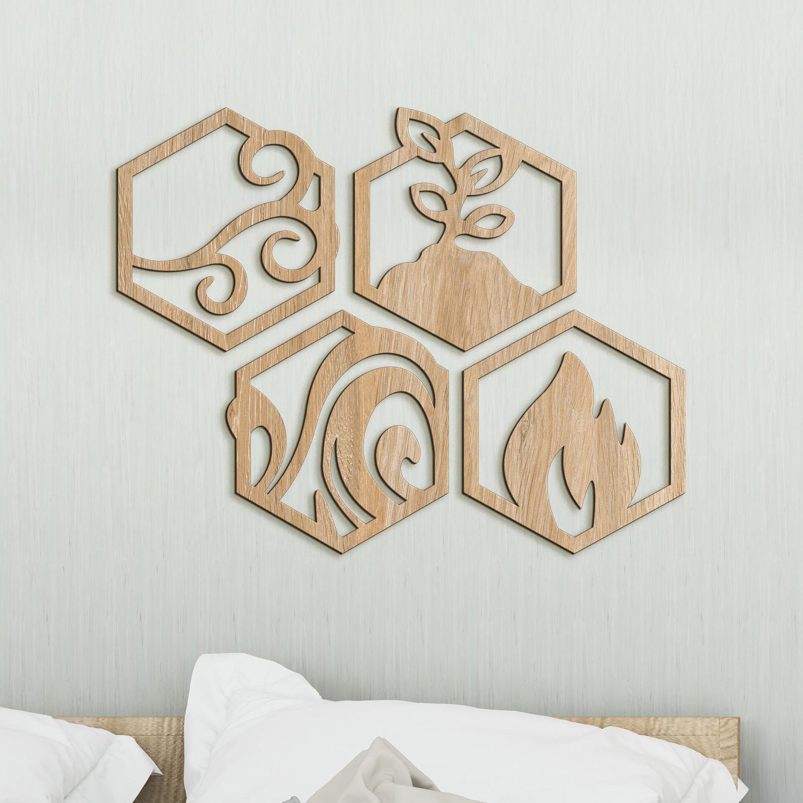 Moderný obraz Štyri živly-DREVTEX