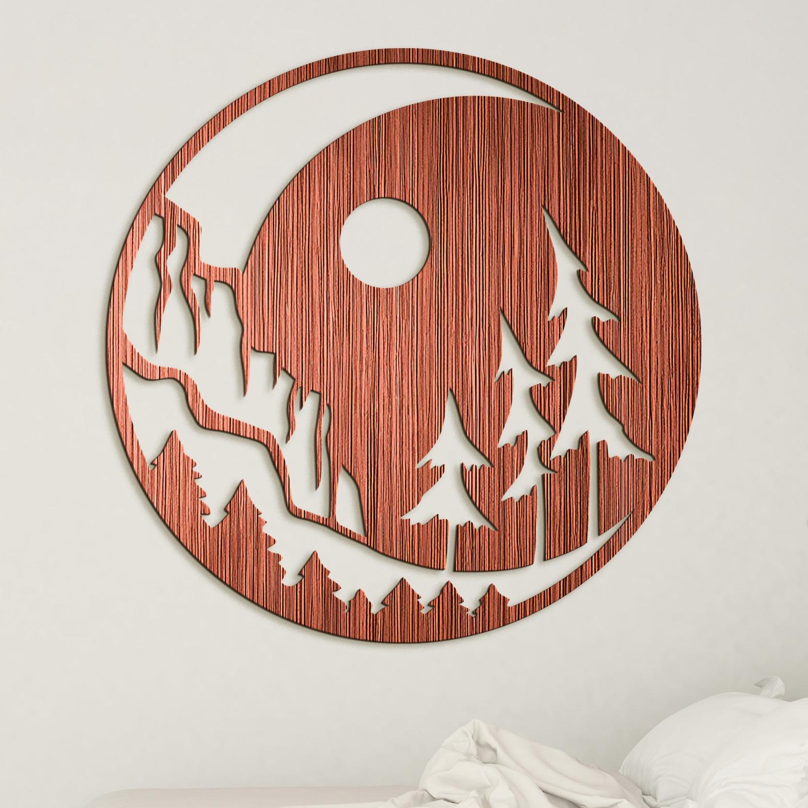 Drevený obraz nočná krajina-DREVTEX