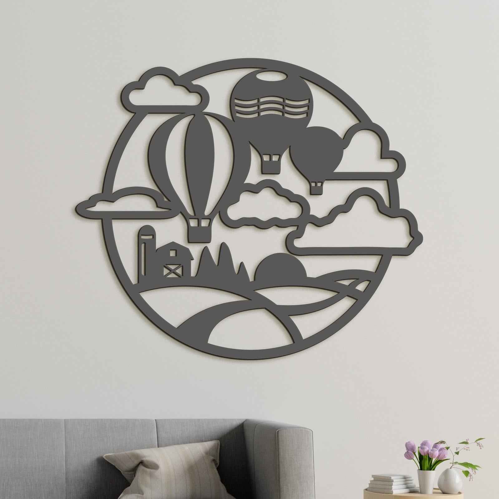 Dreveny obraz Let balónom-DREVTEX