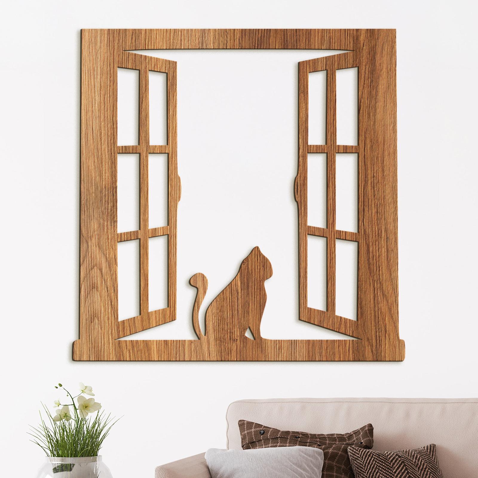 Silueta macky na okne-DREVTEX