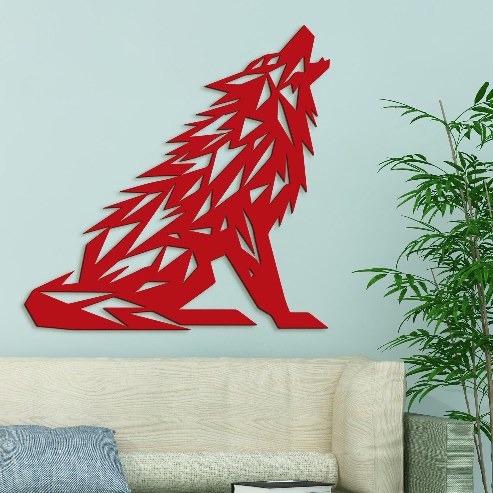 Drevený obraz Vyjúci vlk-DREVTEX