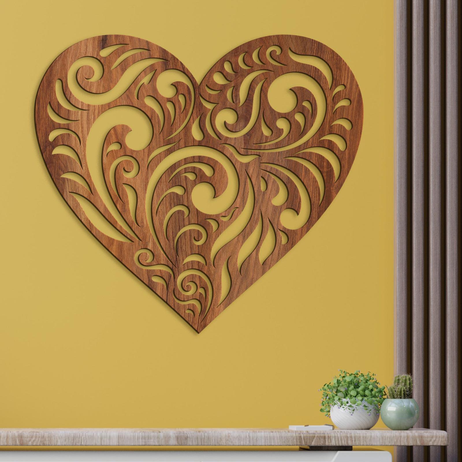 Drevený obraz na stenu Srdce SPIRIT-DREVTEX