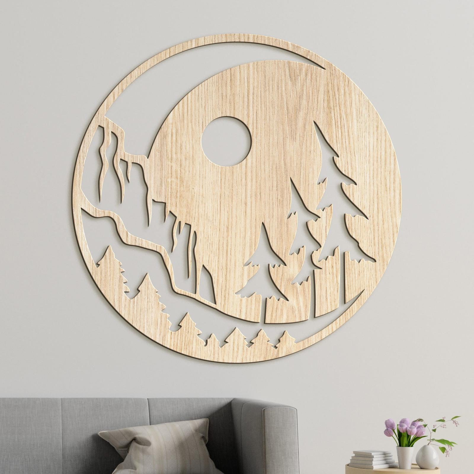 Drevený obraz nočná krajina-DREVTEX