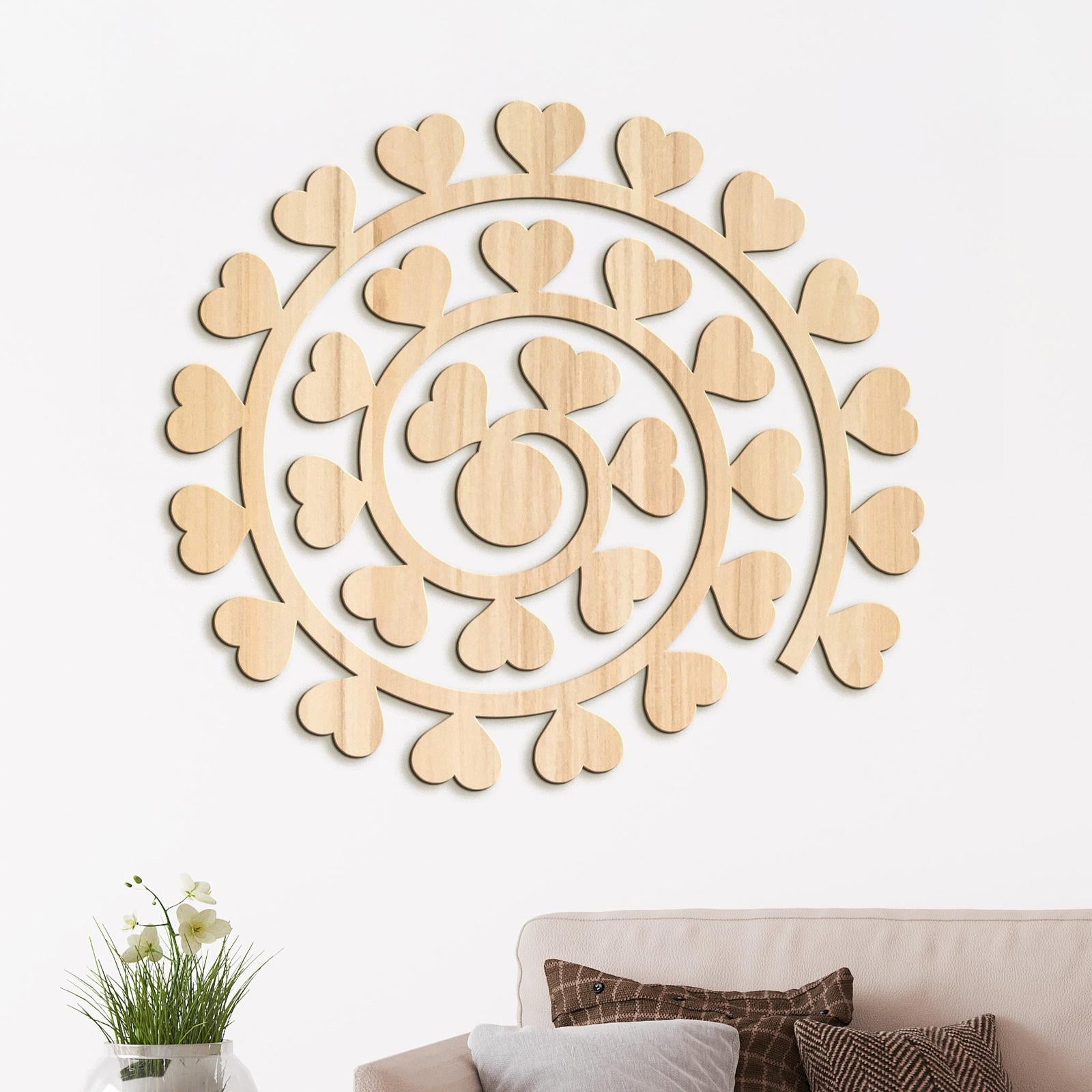 Obraz na stenu Spirala zo srdc-DREVTEX