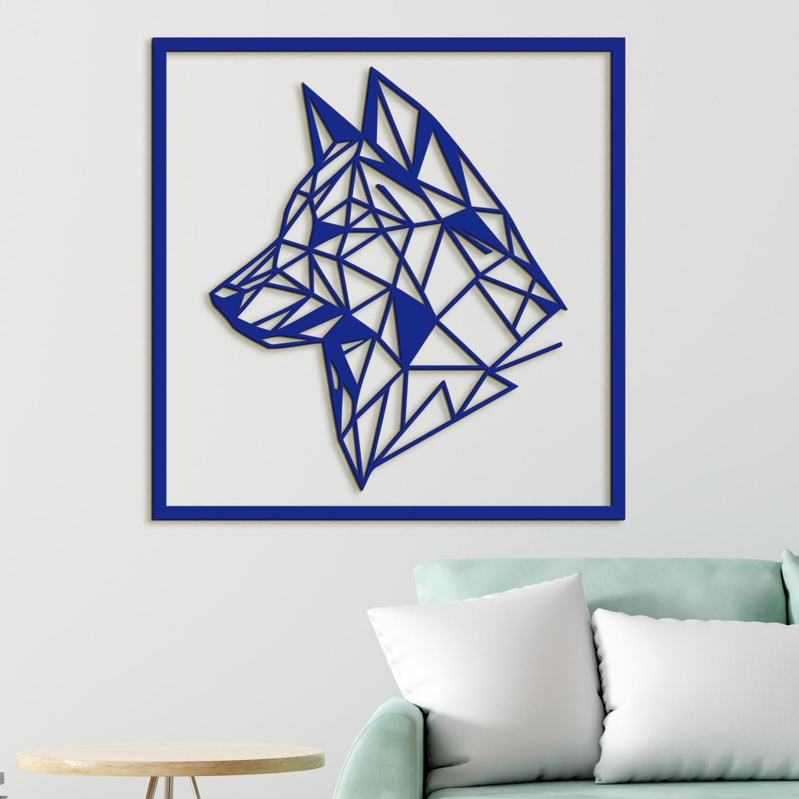 Drevený obraz Silueta vlka-DREVTEX