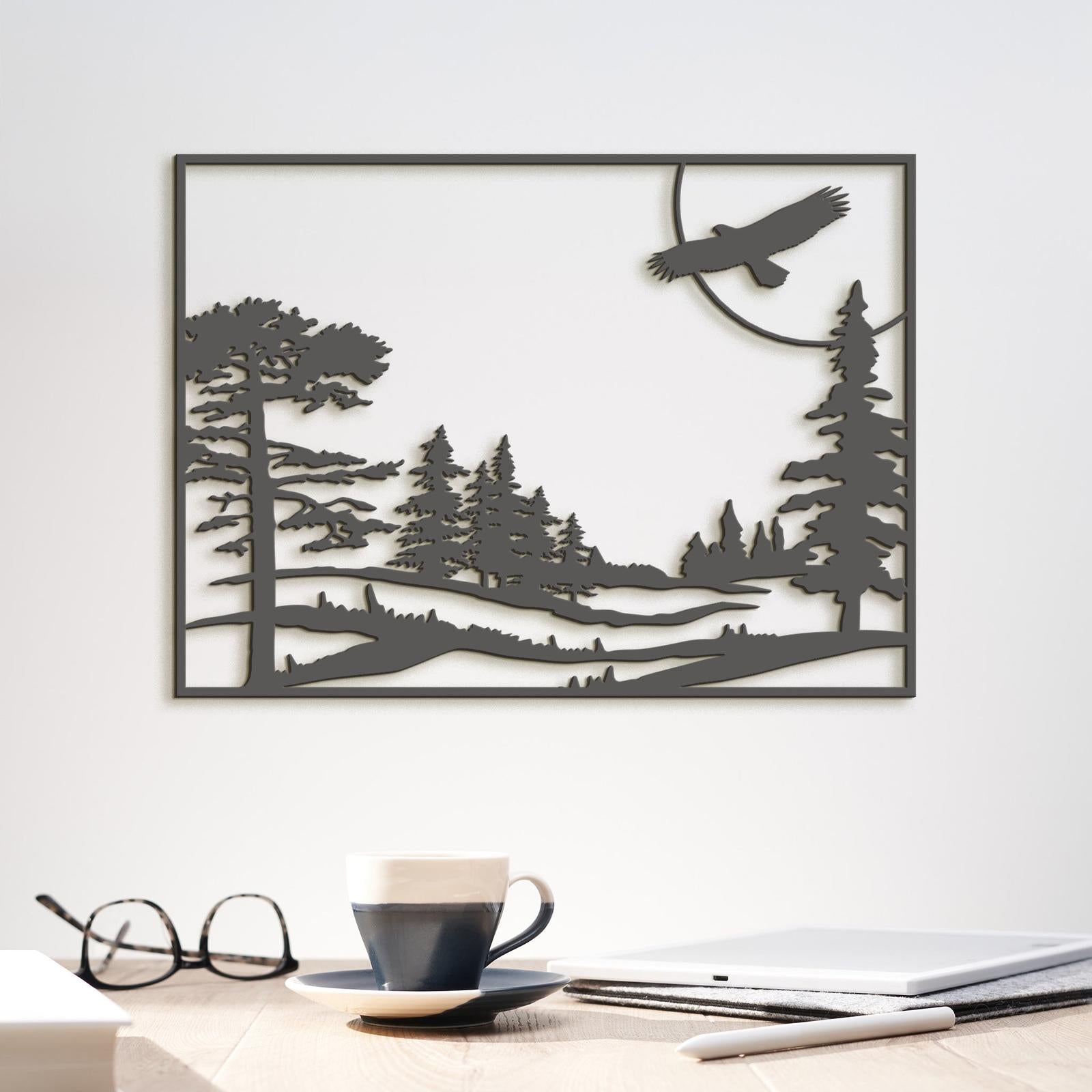 Dreveny obraz let orla-DREVTEX