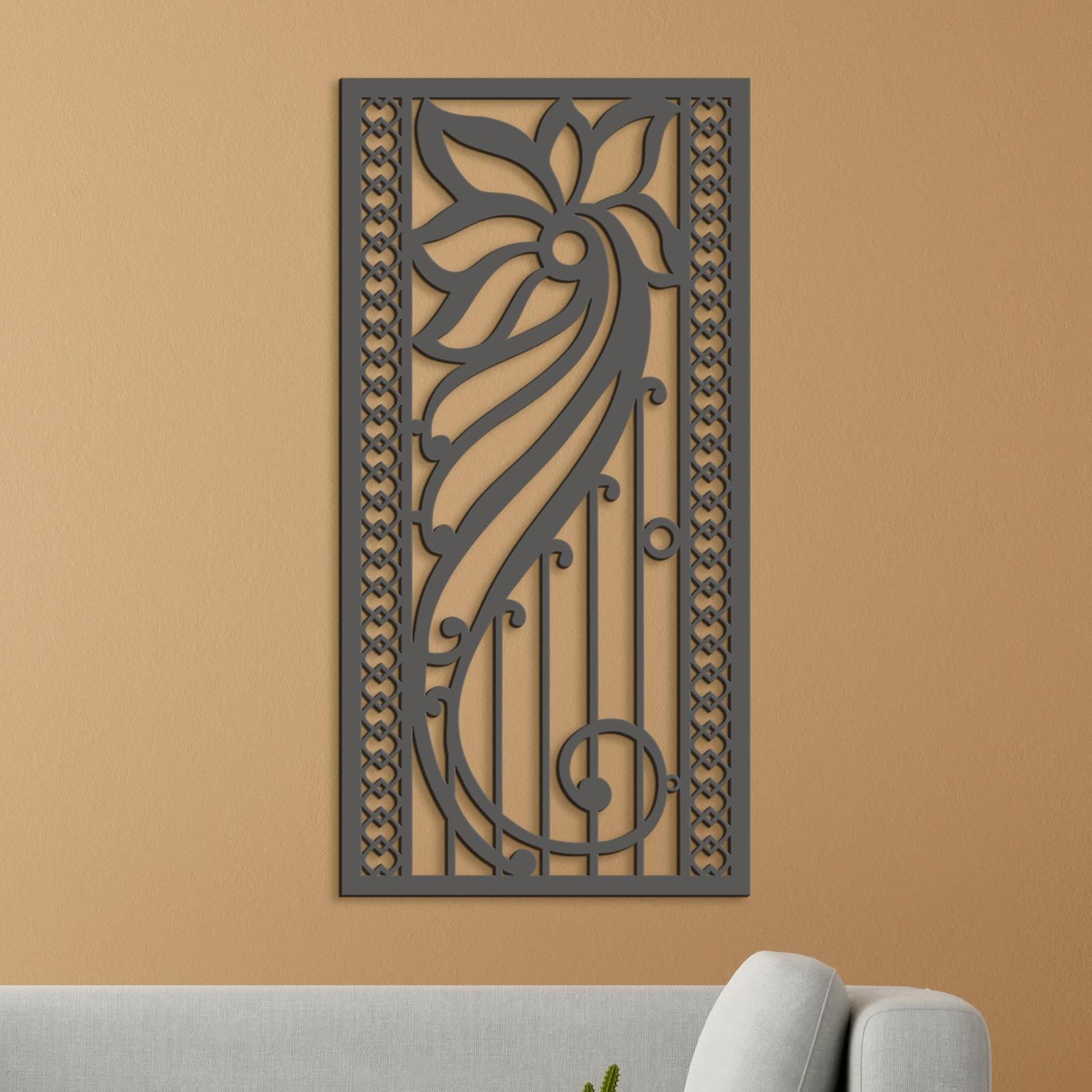 Drevená kvetinová mandala na stenu-DREVTEX