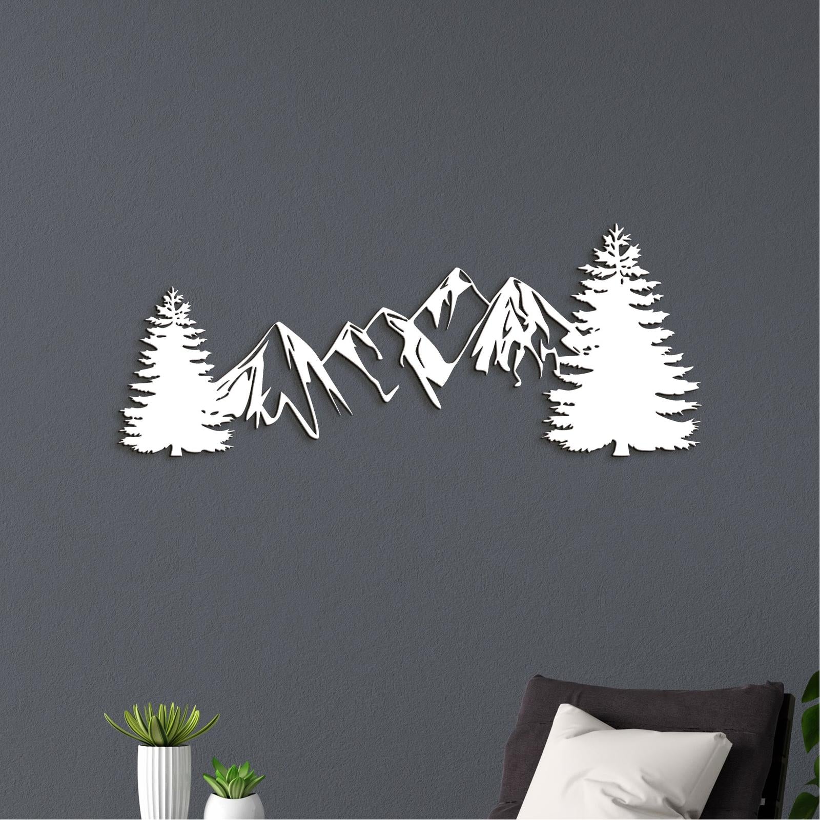 Drevená dekorácia na stenu MOUNTAINS-DREVTEX