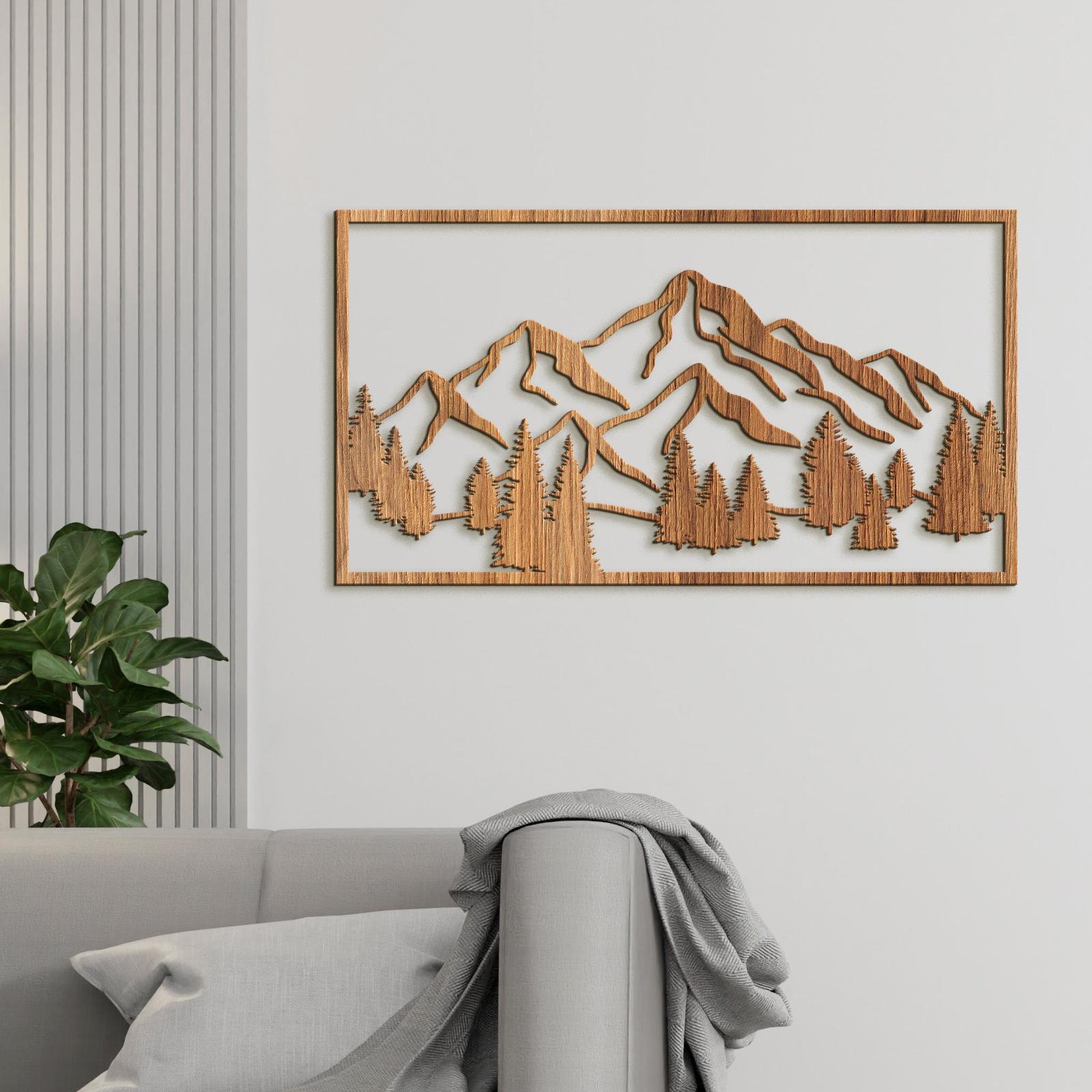 Drevený obraz Horská scenéria-DREVTEX