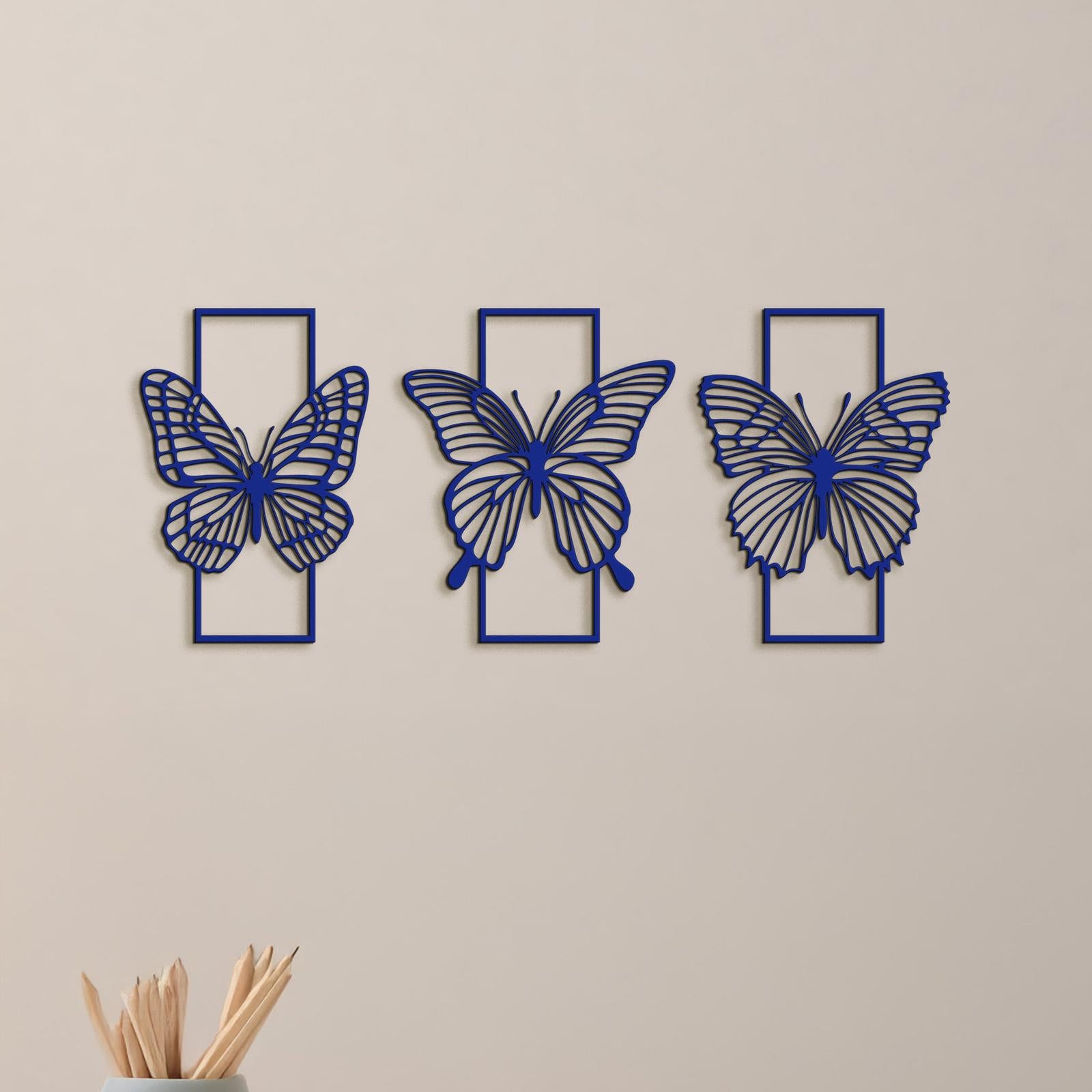 Trojdielna dekoracia Motyle-DREVTEX