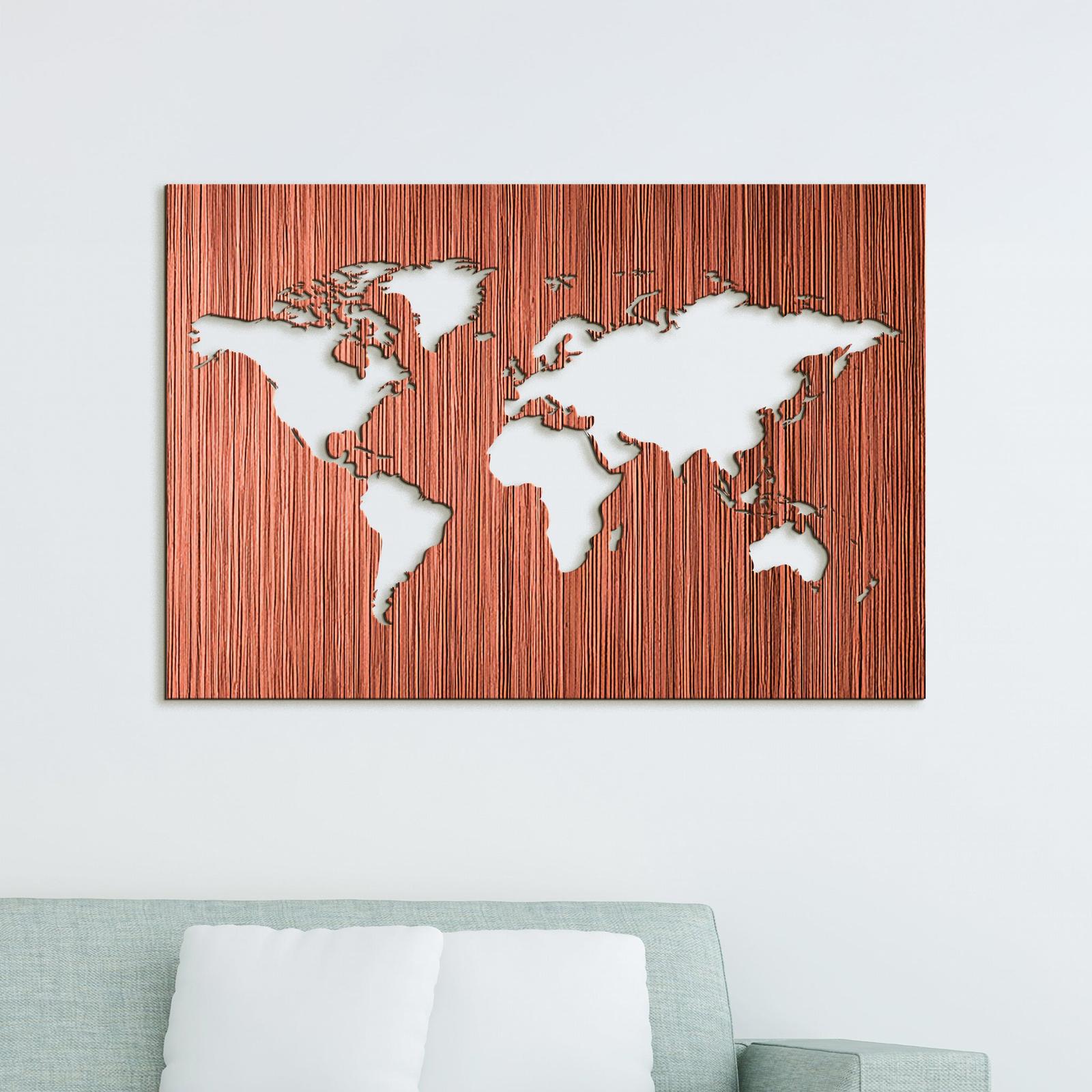 Drevený obraz na stenu Mapa sveta-DREVTEX