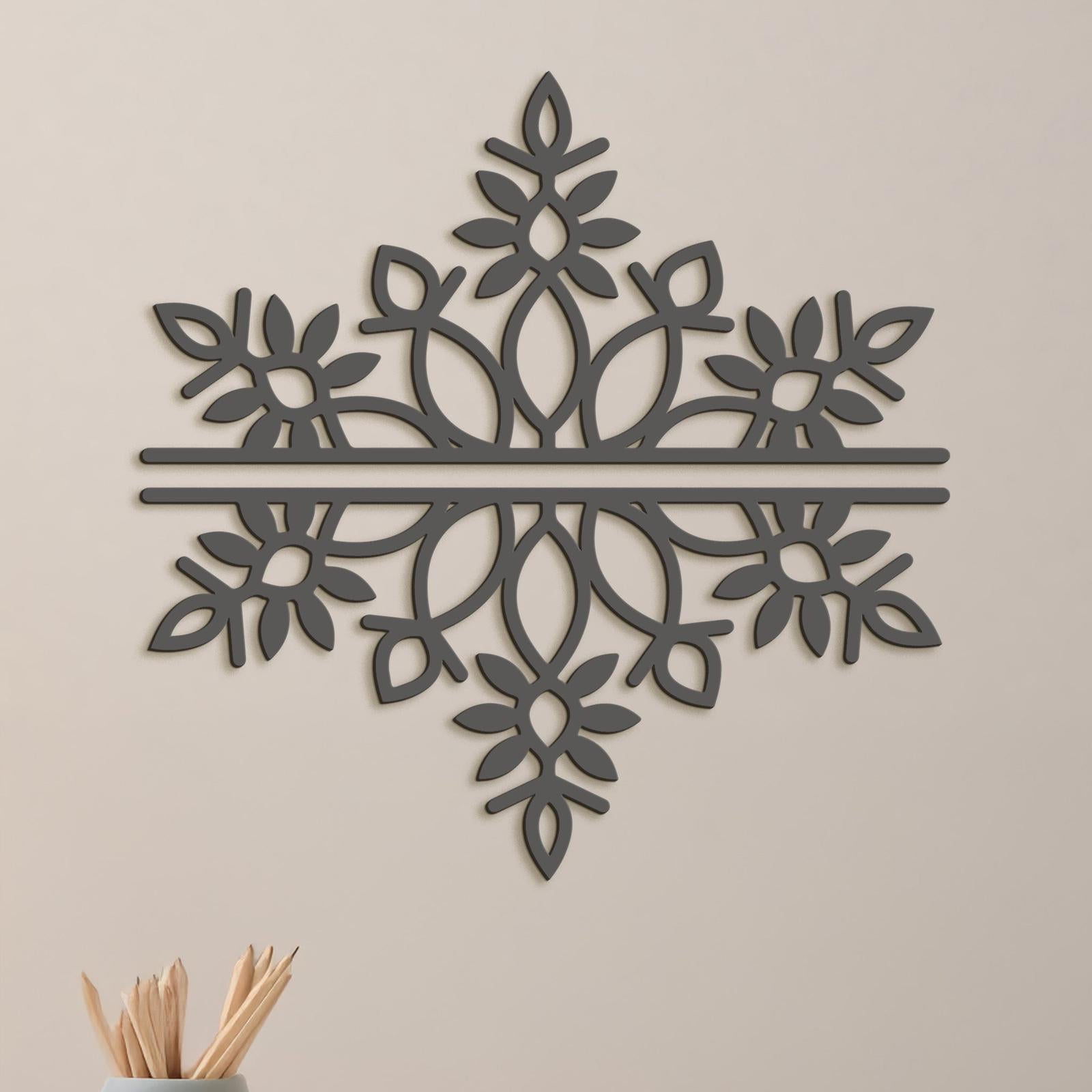 Dvojdielna drevená mandala SNOW-DREVTEX