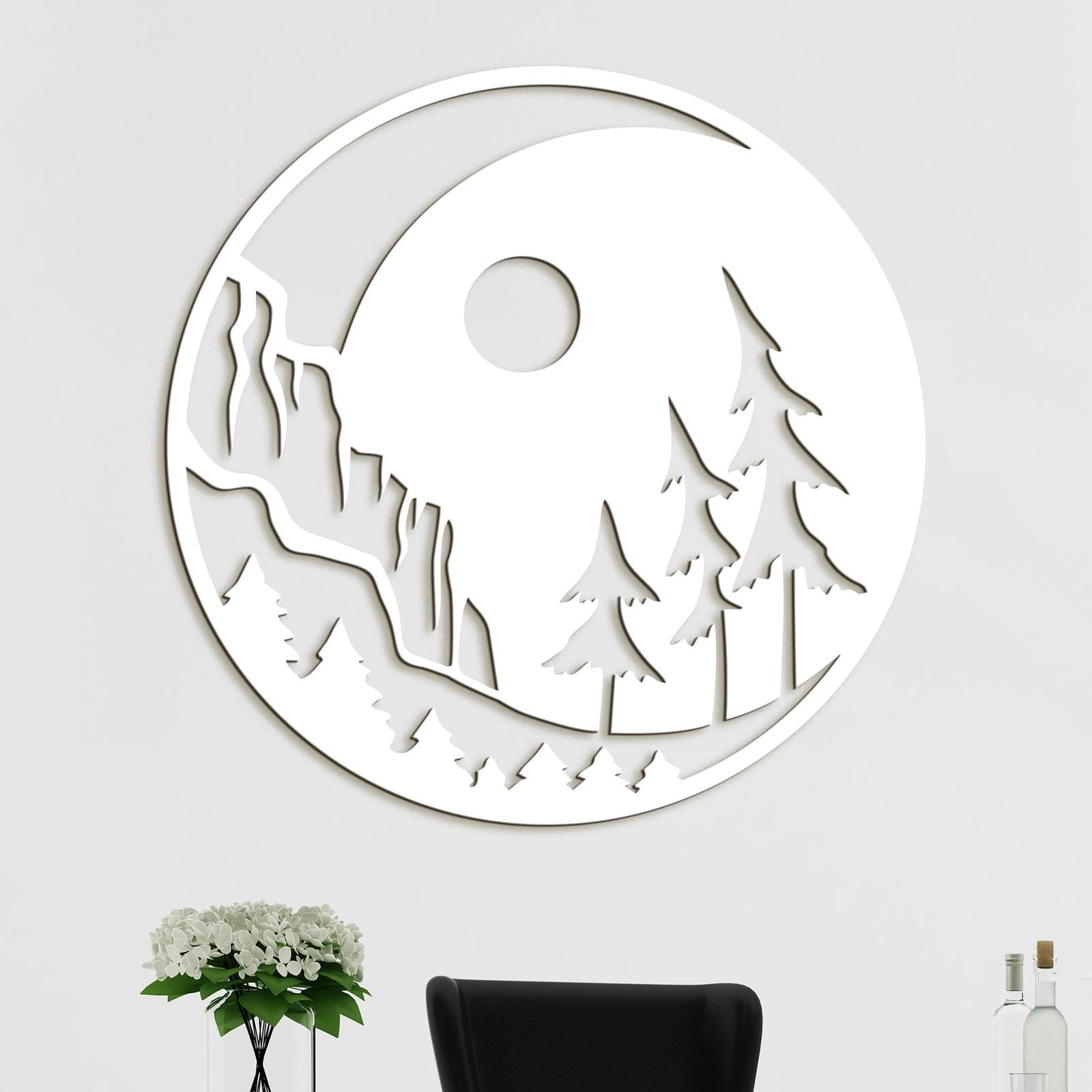 Drevený obraz nočná krajina-DREVTEX