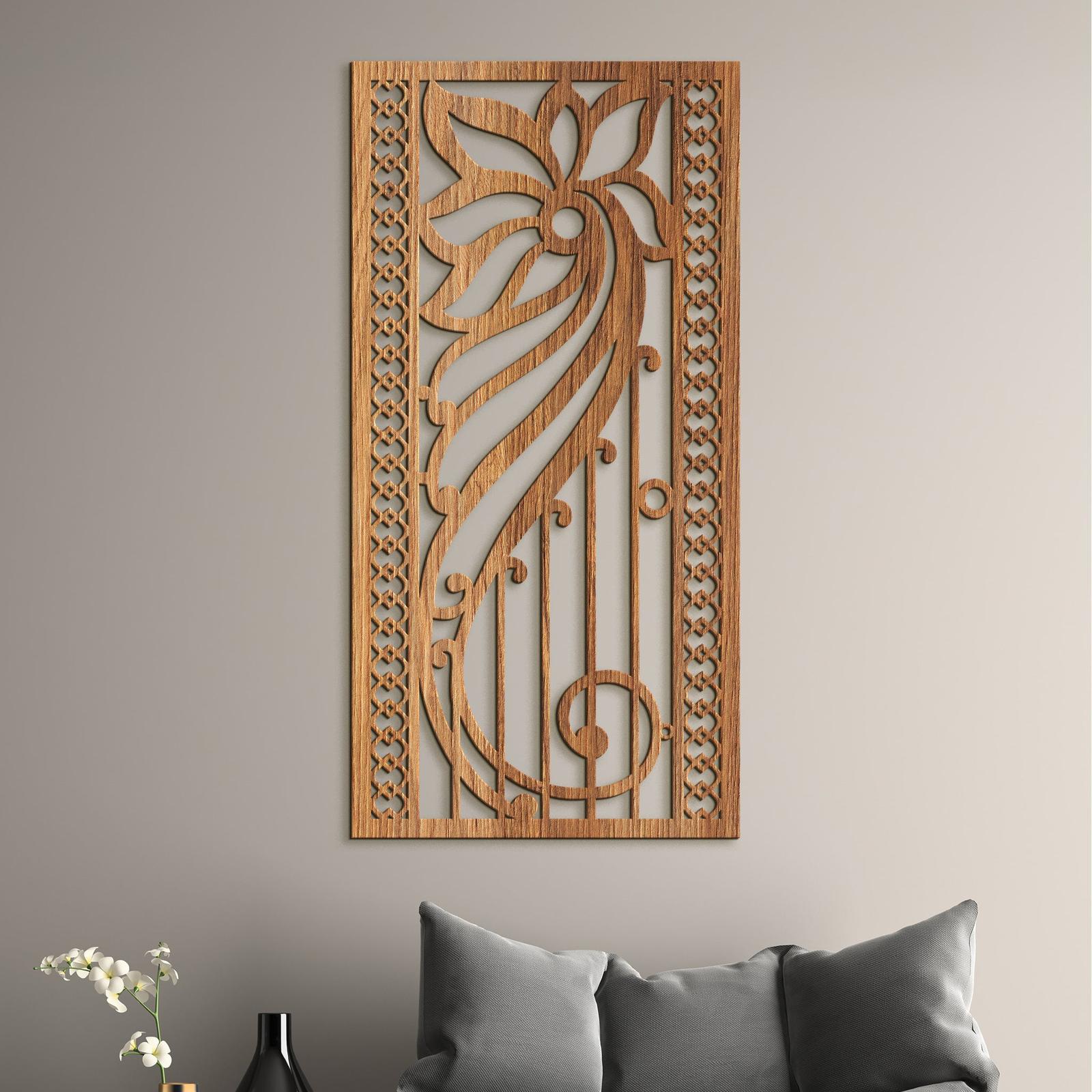 Drevená kvetinová mandala na stenu-DREVTEX