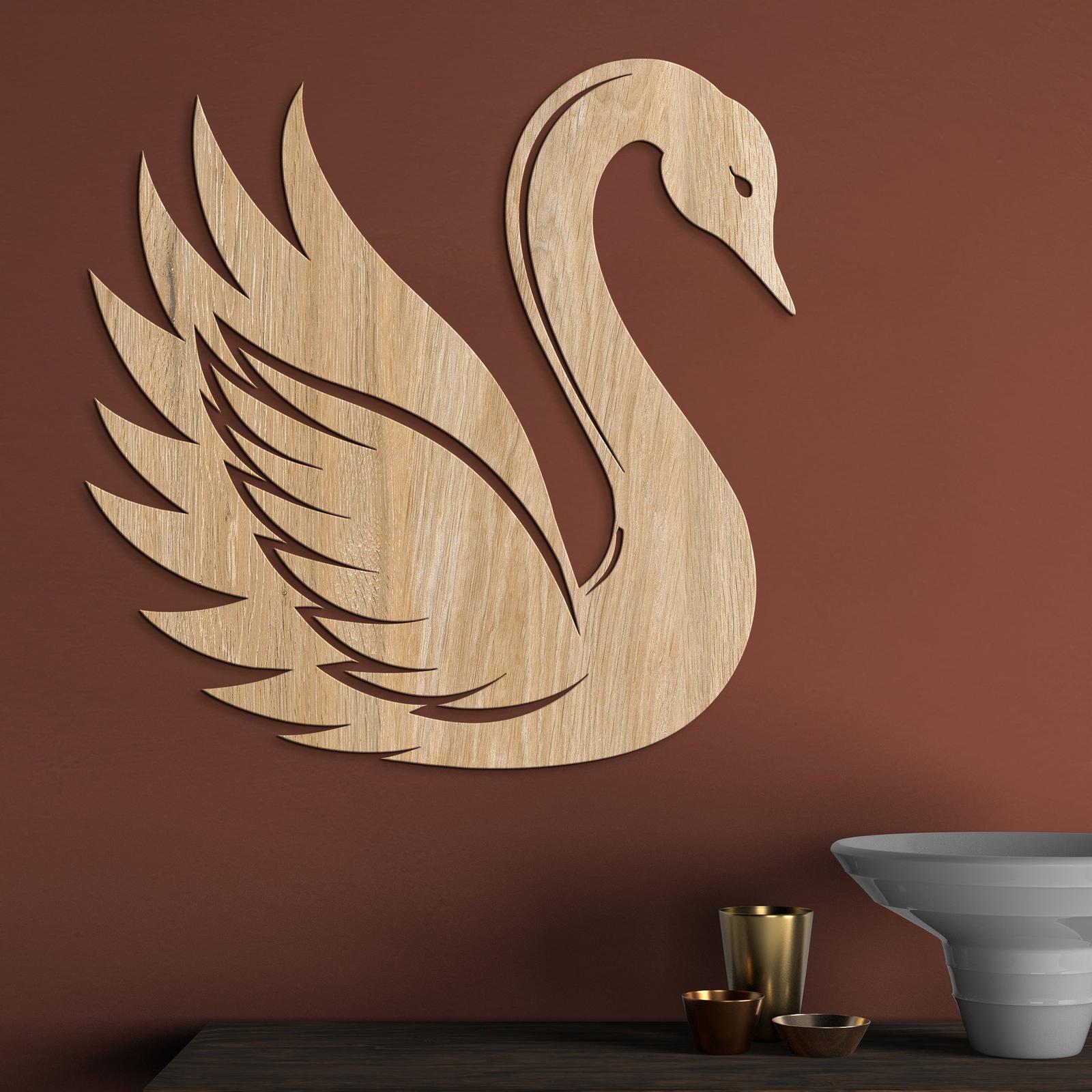 Drevený obraz Elegantná labuť-DREVTEX