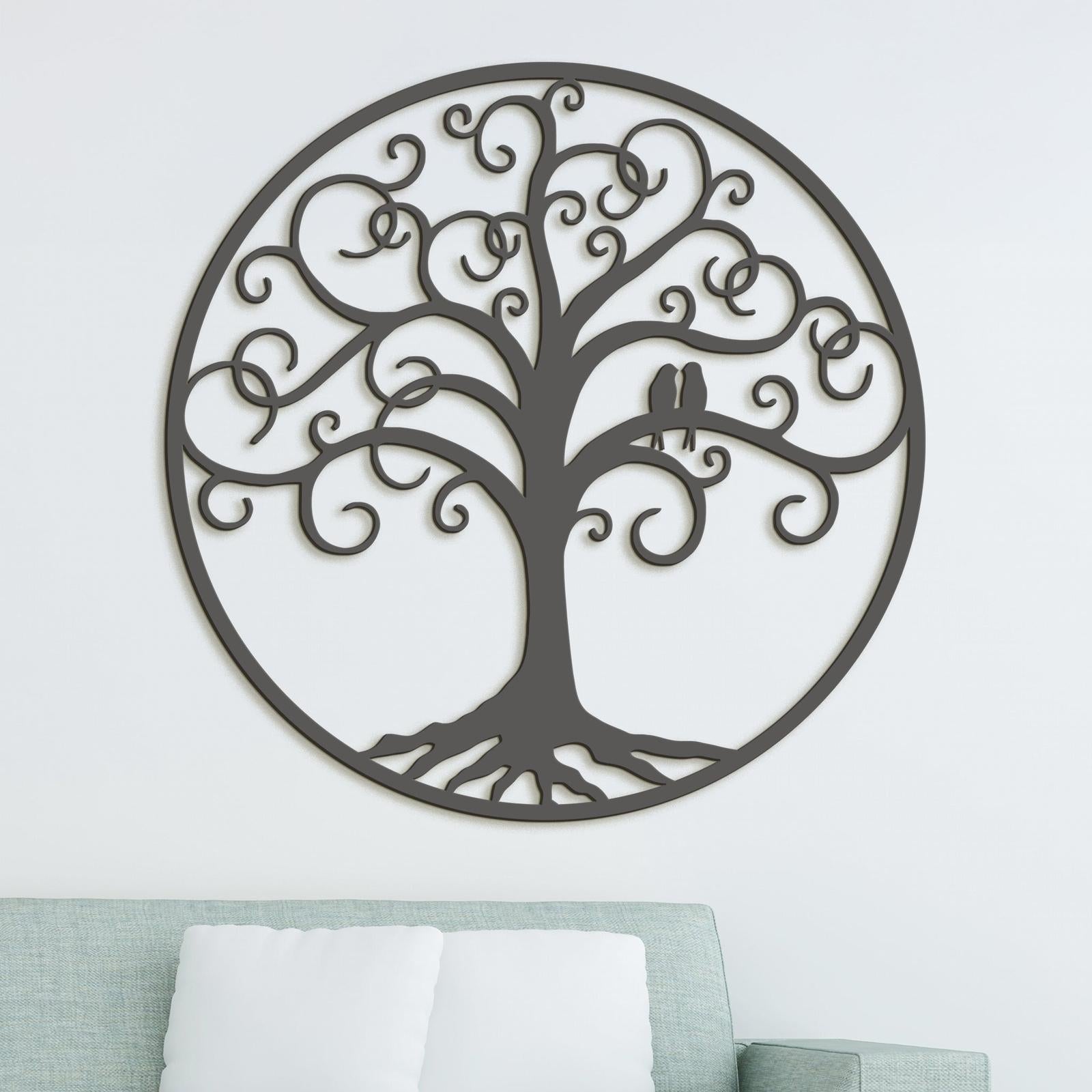 Strom života zaľúbení vtáci-DREVTEX