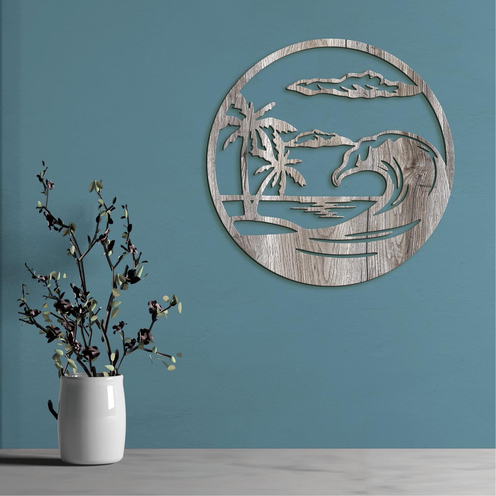 Drevený obraz na stenu pláž-DREVTEX