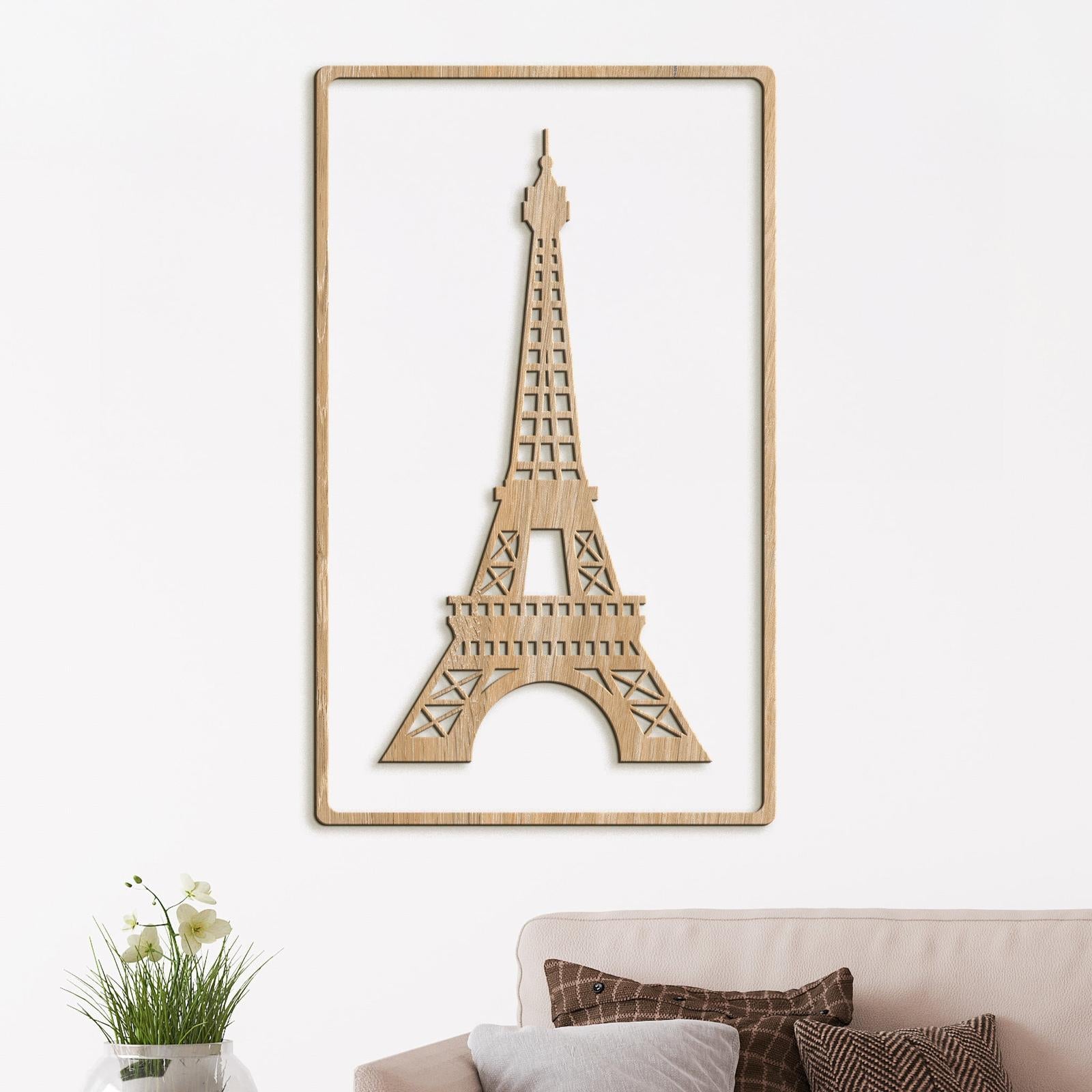 Drevený obraz Eiffelova veža-DREVTEX