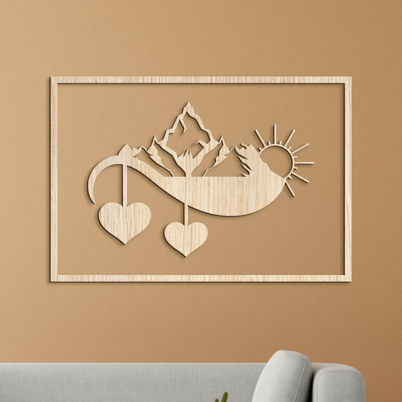 Drevený obraz na stenu Západ slnka-DREVTEX