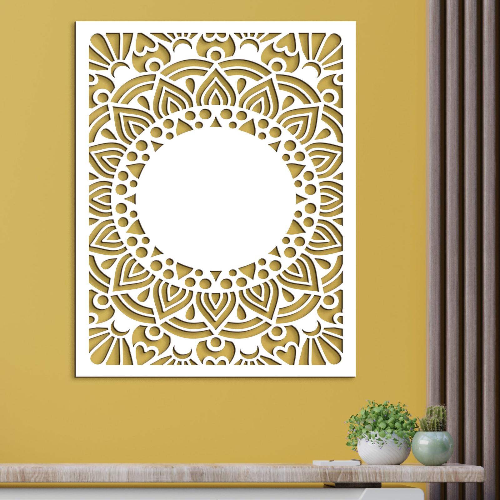 Drevená mandala Sun flower-DREVTEX