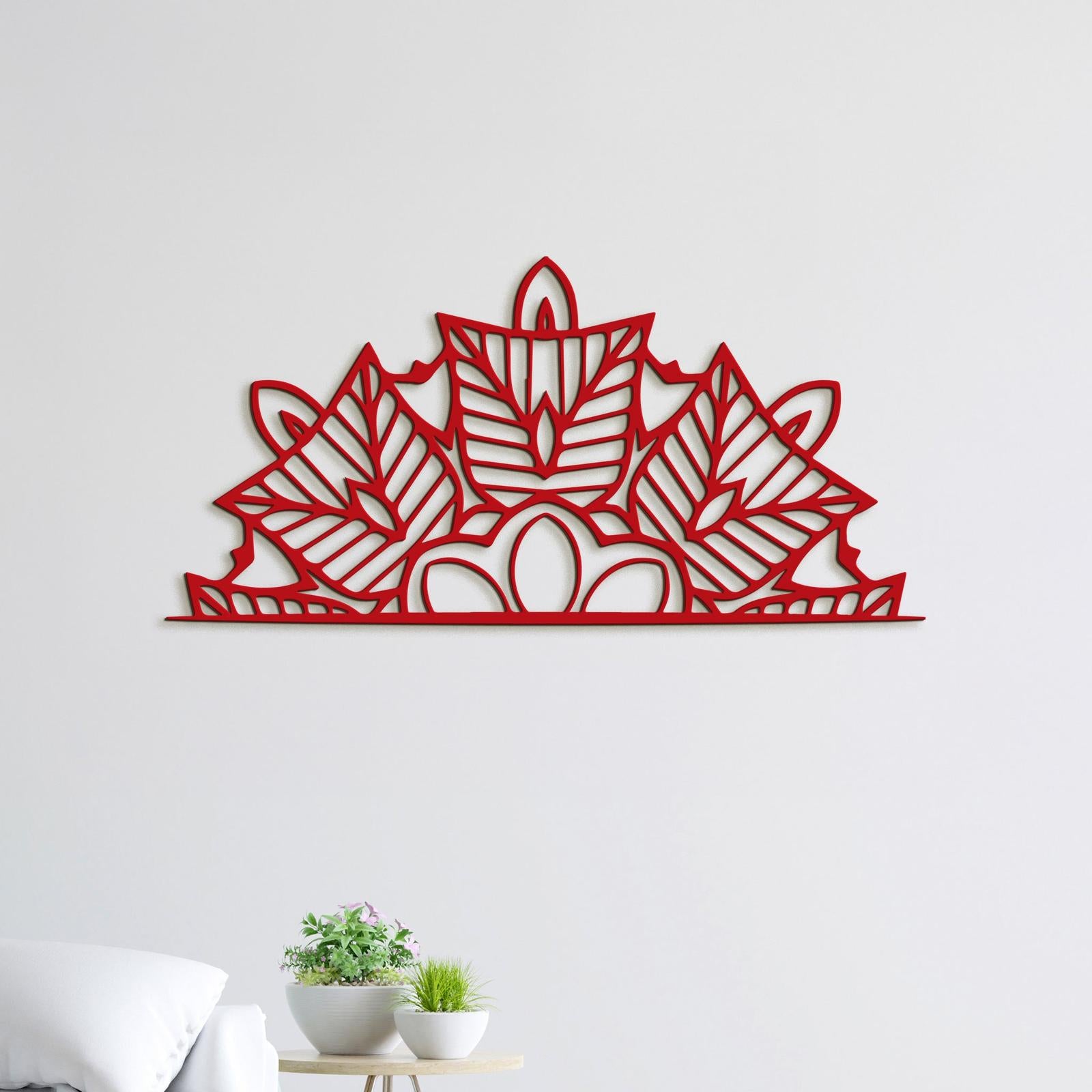 Drevená mandala polkruh Ornament-DREVTEX