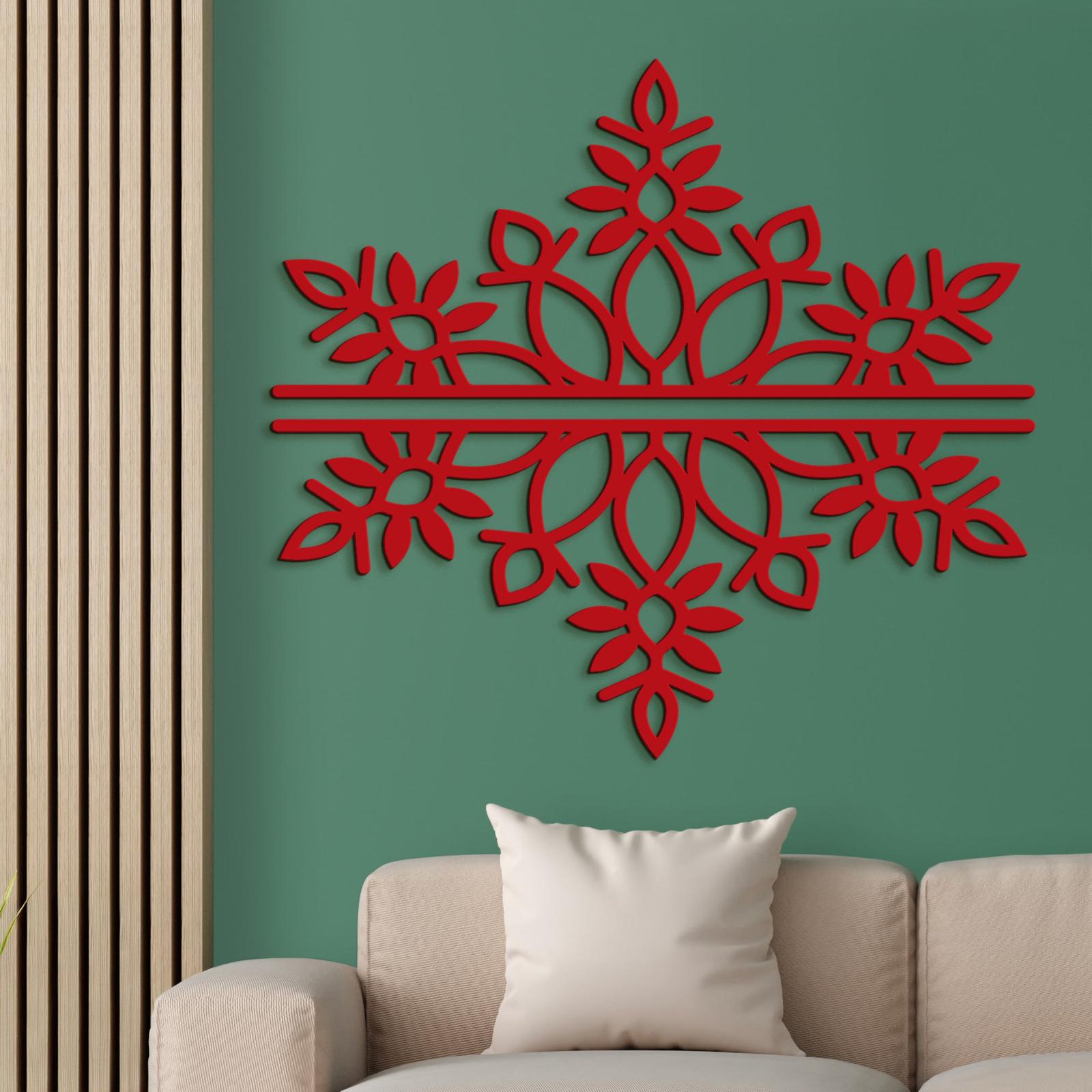 Dvojdielna drevená mandala SNOW-DREVTEX