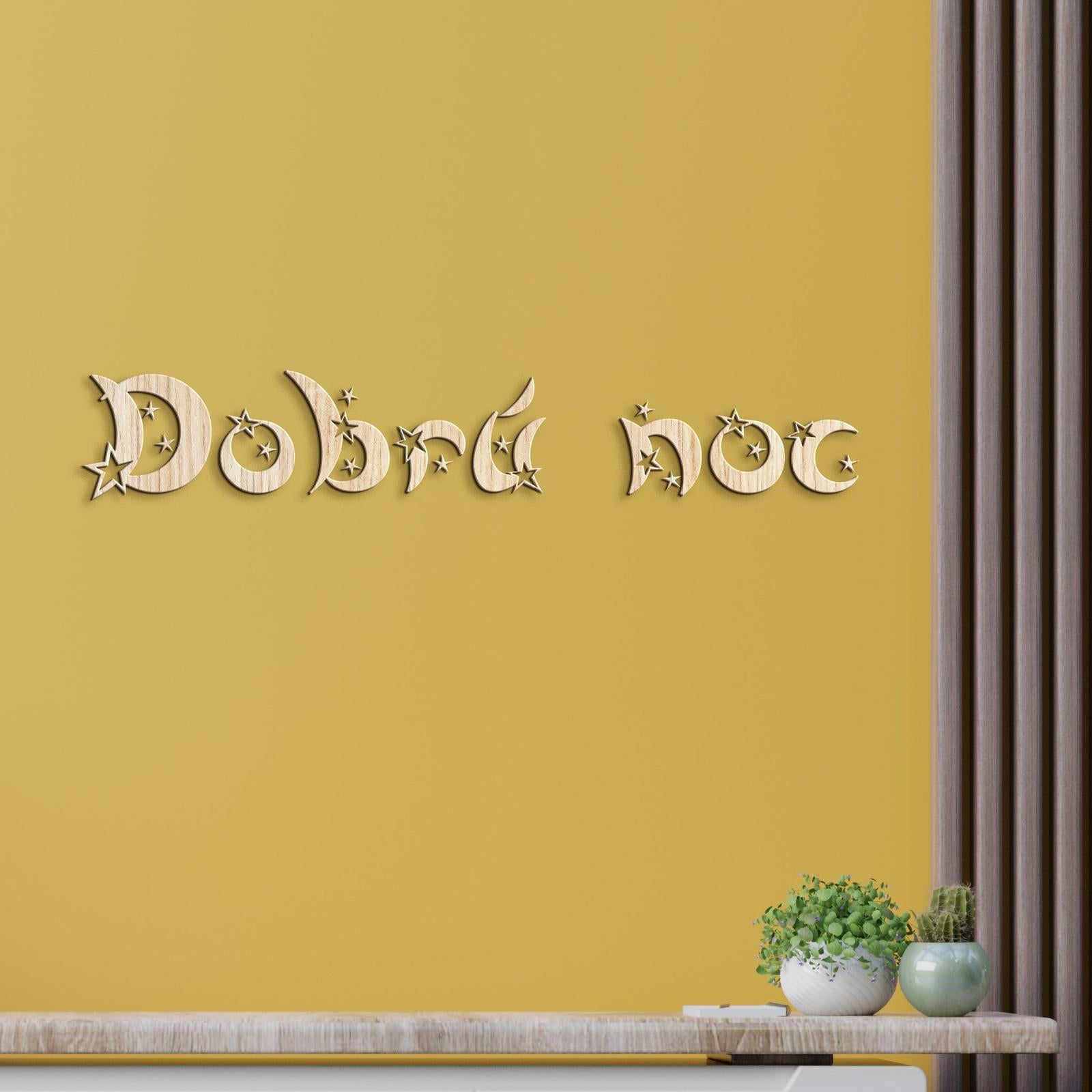 Drevený nápis Dobrú noc-DREVTEX
