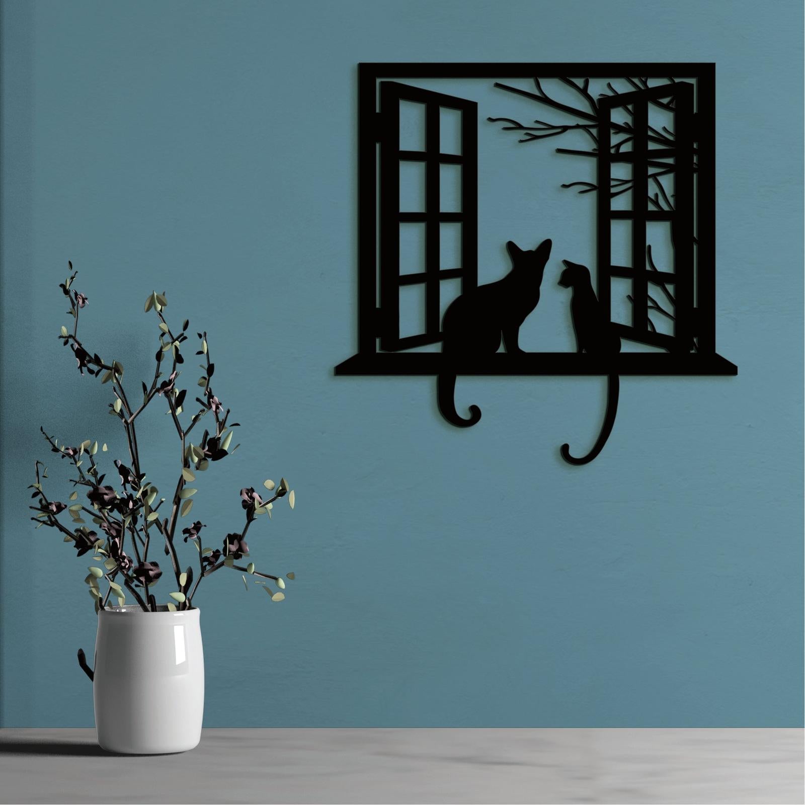 Drevena dekoracia macky-DREVTEX