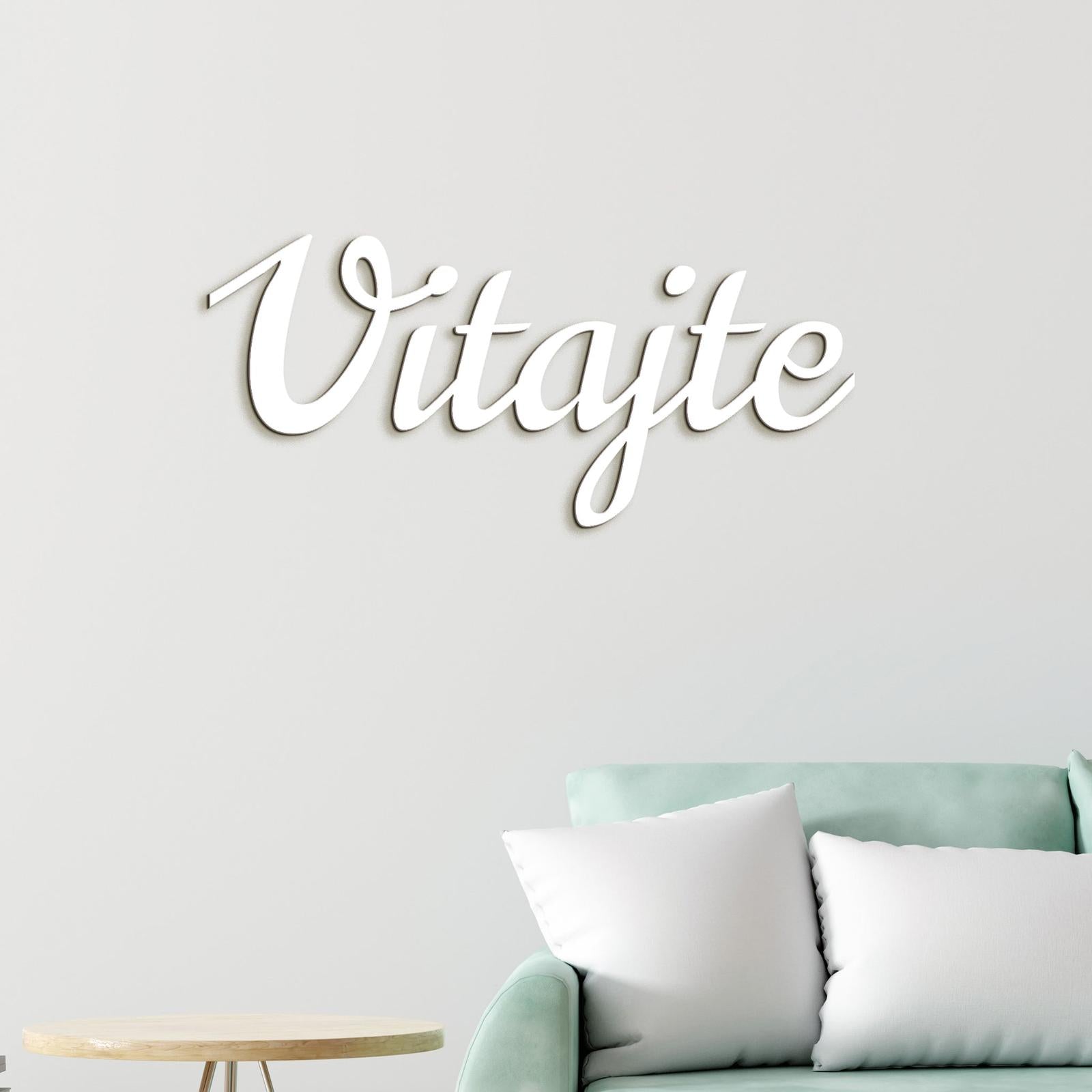 Drevený nápis na stenu Vitajte-DREVTEX