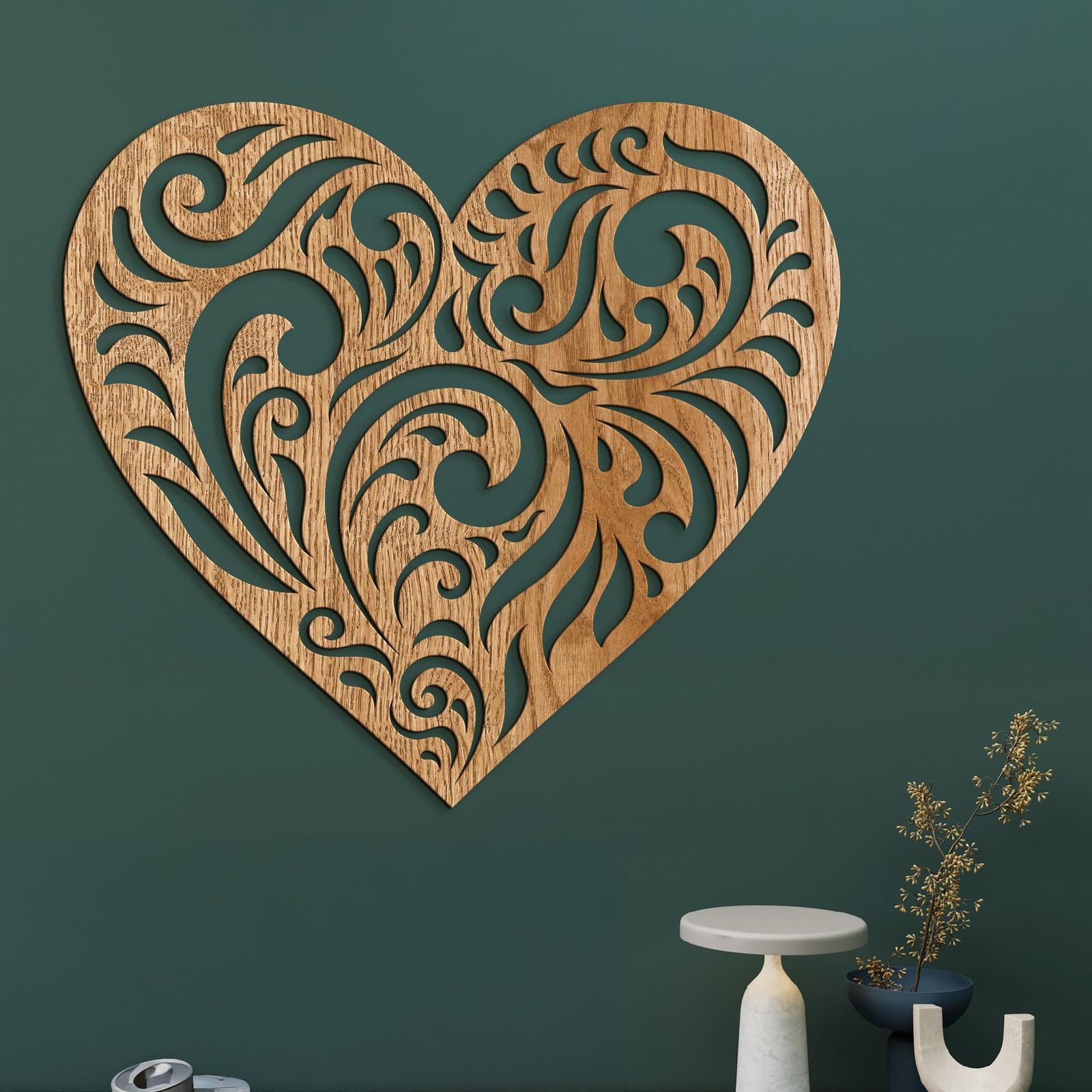 Drevený obraz na stenu Srdce SPIRIT-DREVTEX