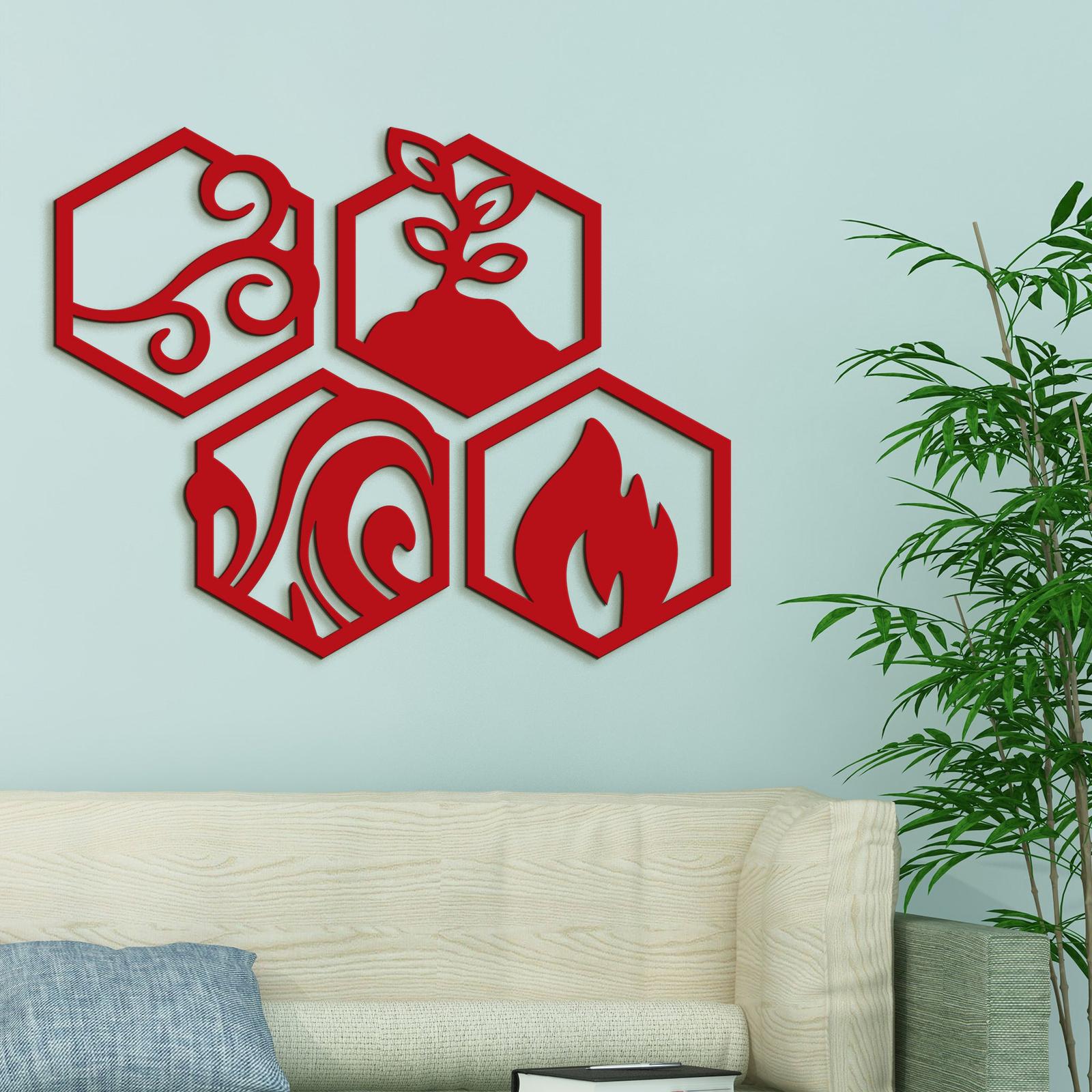 Moderný obraz Štyri živly-DREVTEX