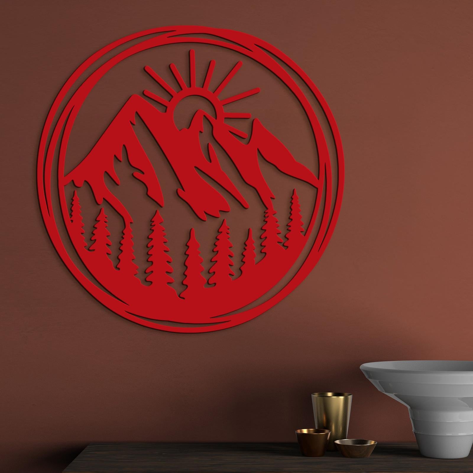 Dreveny obraz Vychadzajuce slnko-DREVTEX