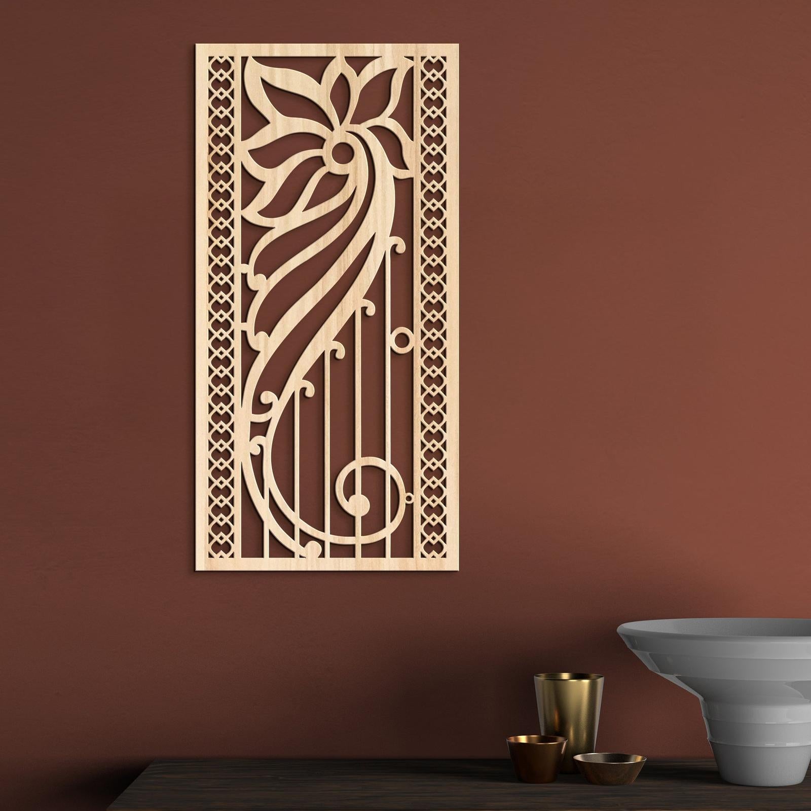 Drevená kvetinová mandala na stenu-DREVTEX